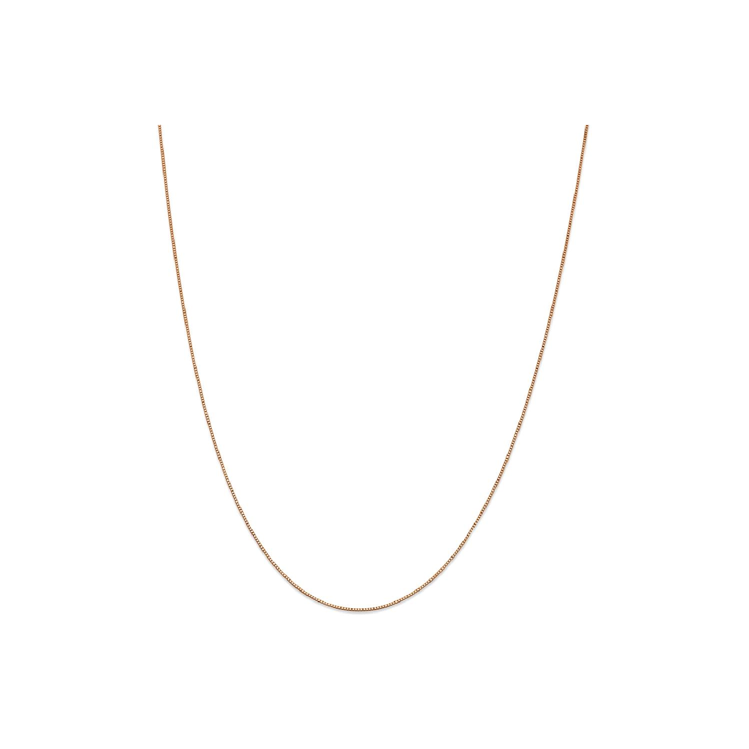 IceCarats 14k Rose Gold .70mm Box Cuban Link Chain Necklace 20 Inch