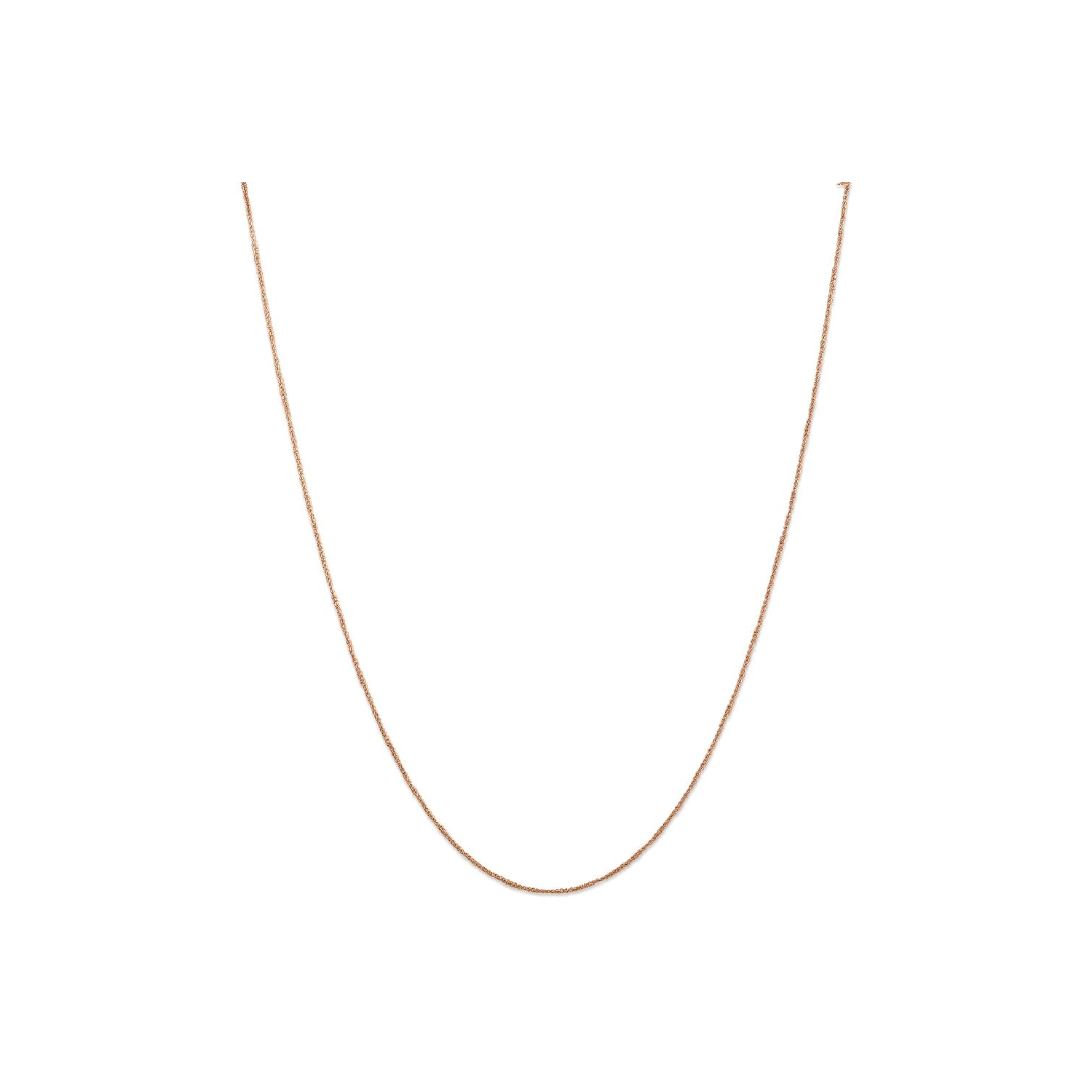 IceCarats 14k Rose Gold .7mm Ropa Chain Necklace 18 Inch