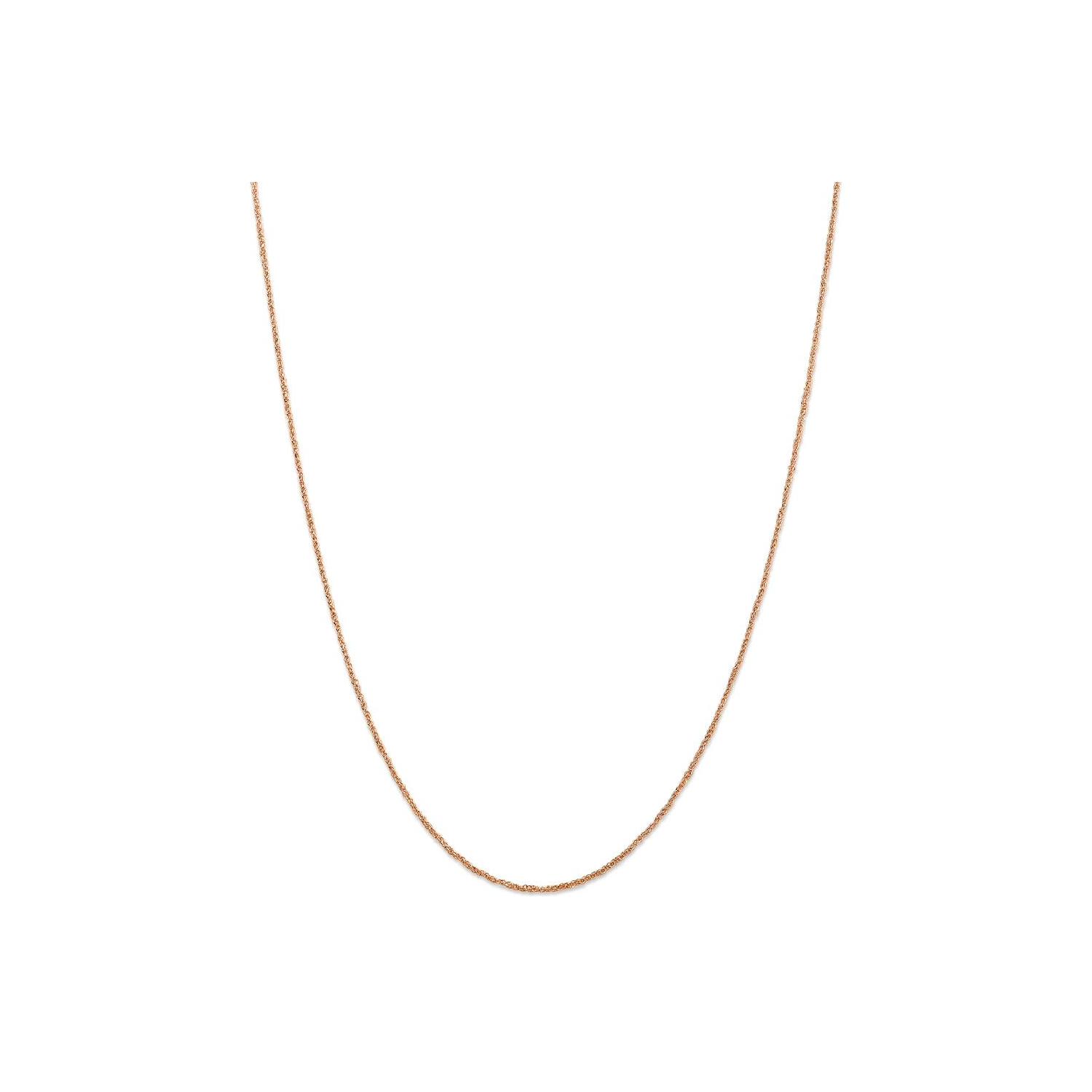 IceCarats 14k Rose Gold 1.1mm Ropa Chain Necklace 16 Inch