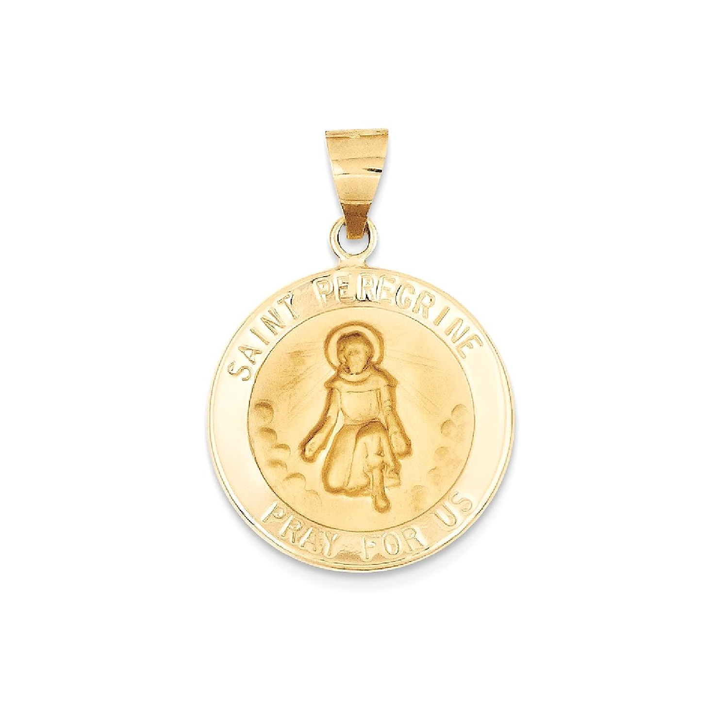 Icecarats 14k Yellow Gold Saint Peregrine Medal Pendant Charm Necklace Religious Patron St Best Buy Canada