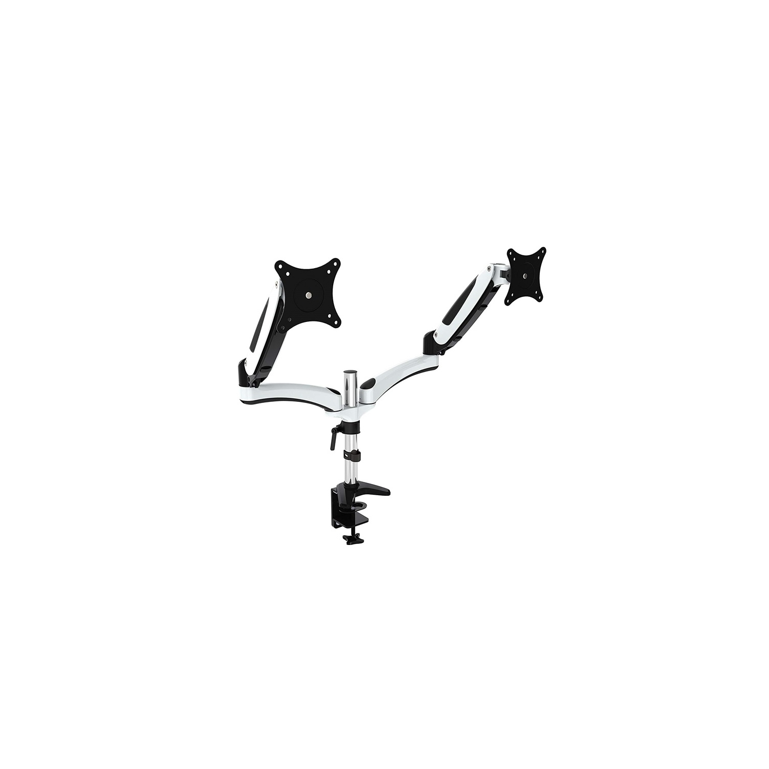 AMER Dual Monitor Desk Mount w/ Clamp & Grommet Base | Heavy Duty Dual Monitor Mount Holds VESA Screens up to 28"
