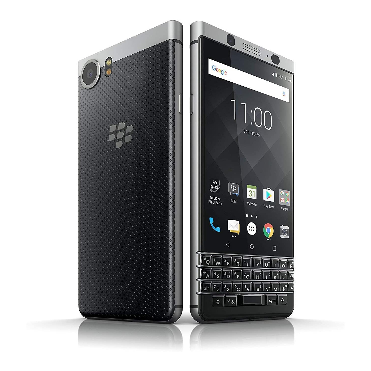 BlackBerry KEYone (Silver) Unlocked Android Smartphone 4G LTE, 32GB (Canadian Warranty)