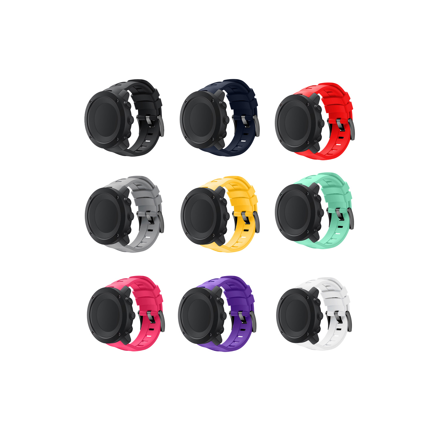 StrapsCo Silicone Band Strap for Suunto Suunto Ambit3 Vertical in Blue