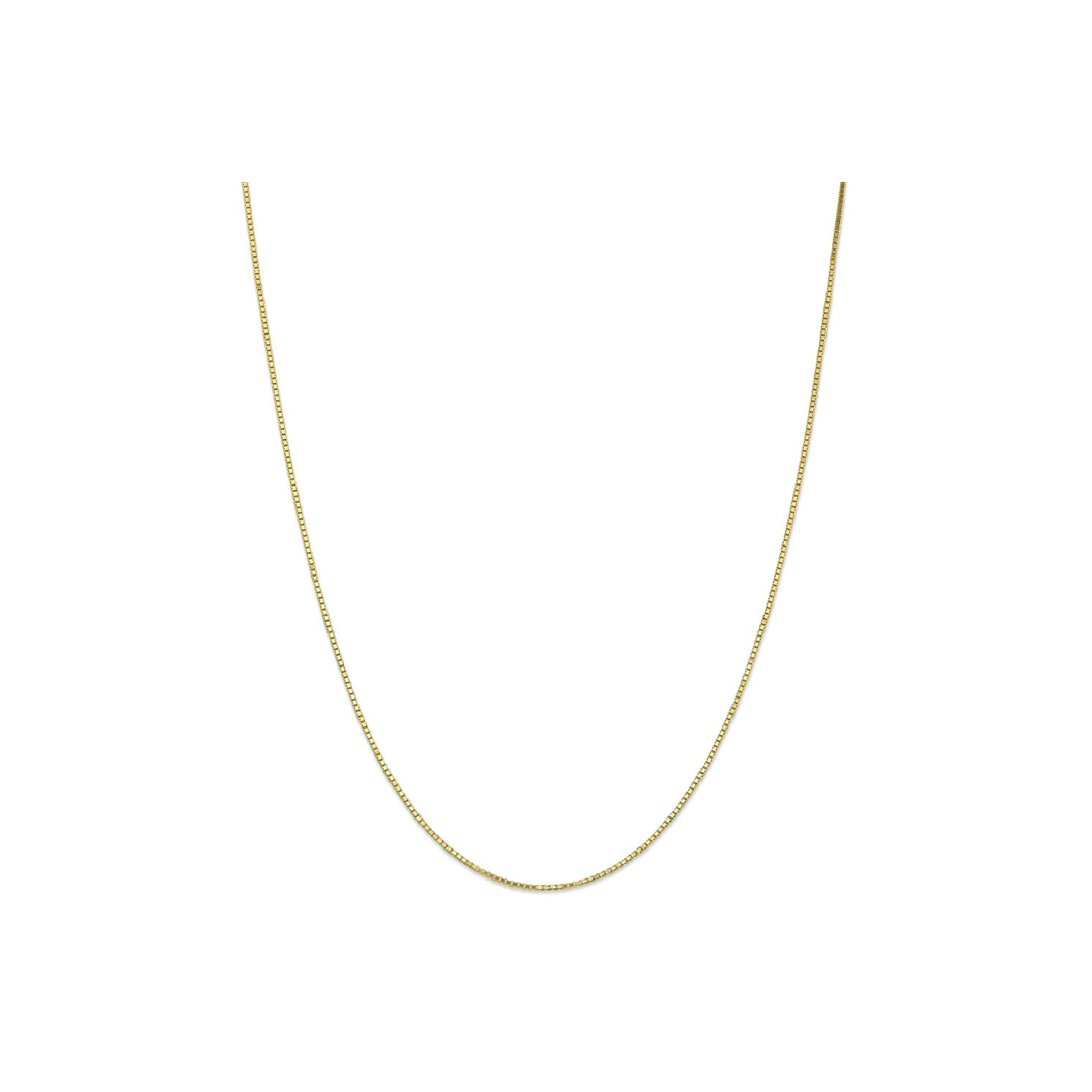 IceCarats 10k Yellow Gold 1.10mm Link Box Chain Necklace 20 Inch