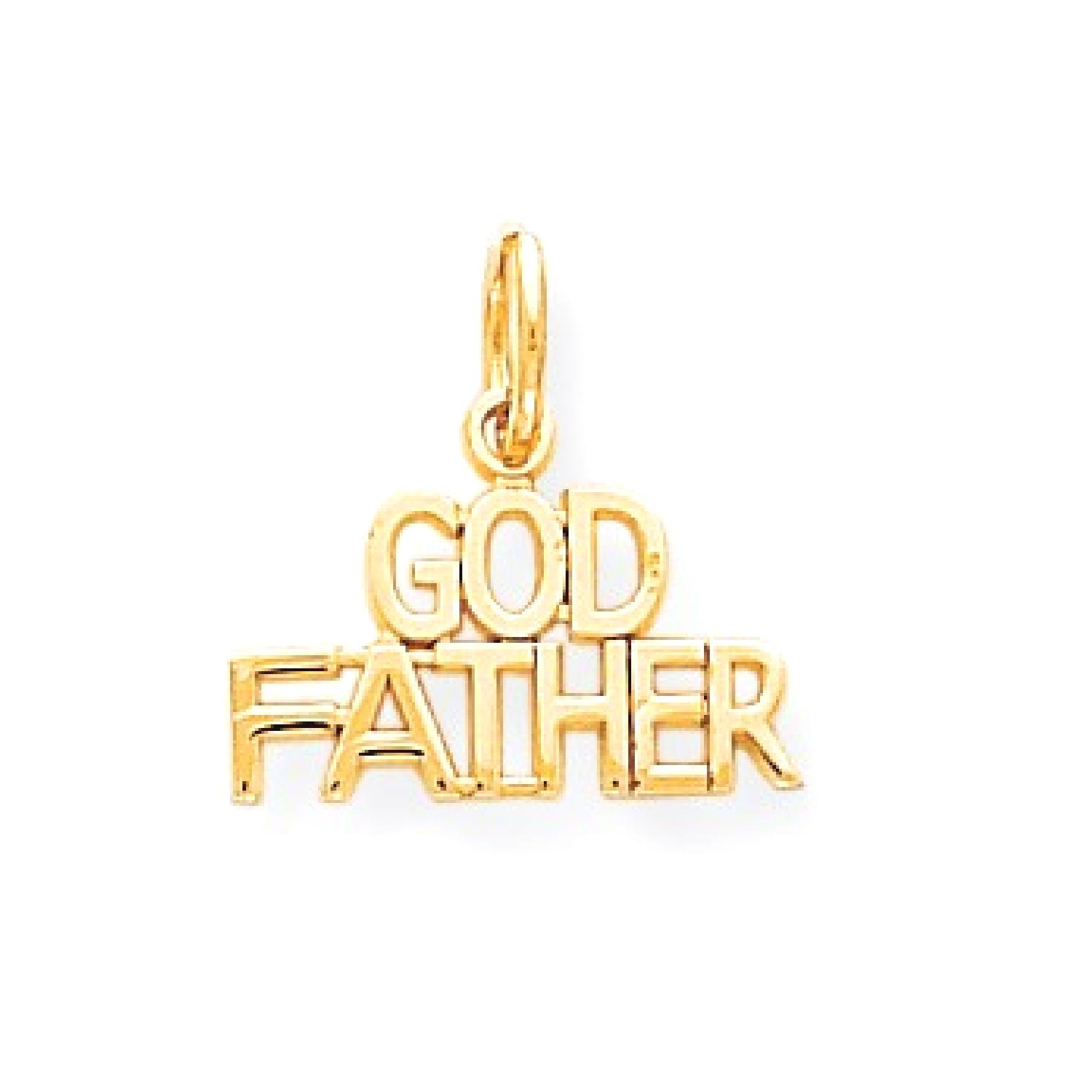 IceCarats 10k Yellow Gold Godfather Pendant Charm Necklace God Father