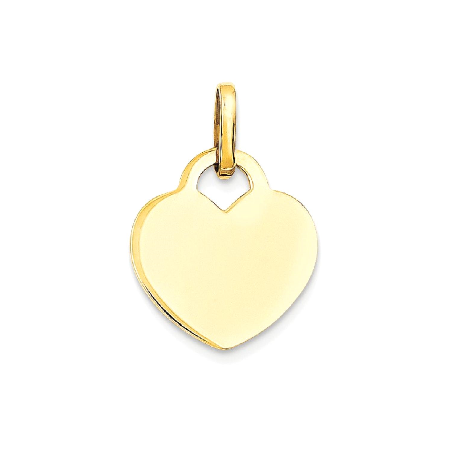Details about   14K Yellow Gold Heart with Awareness Ribbon Charm Pendant MSRP $357