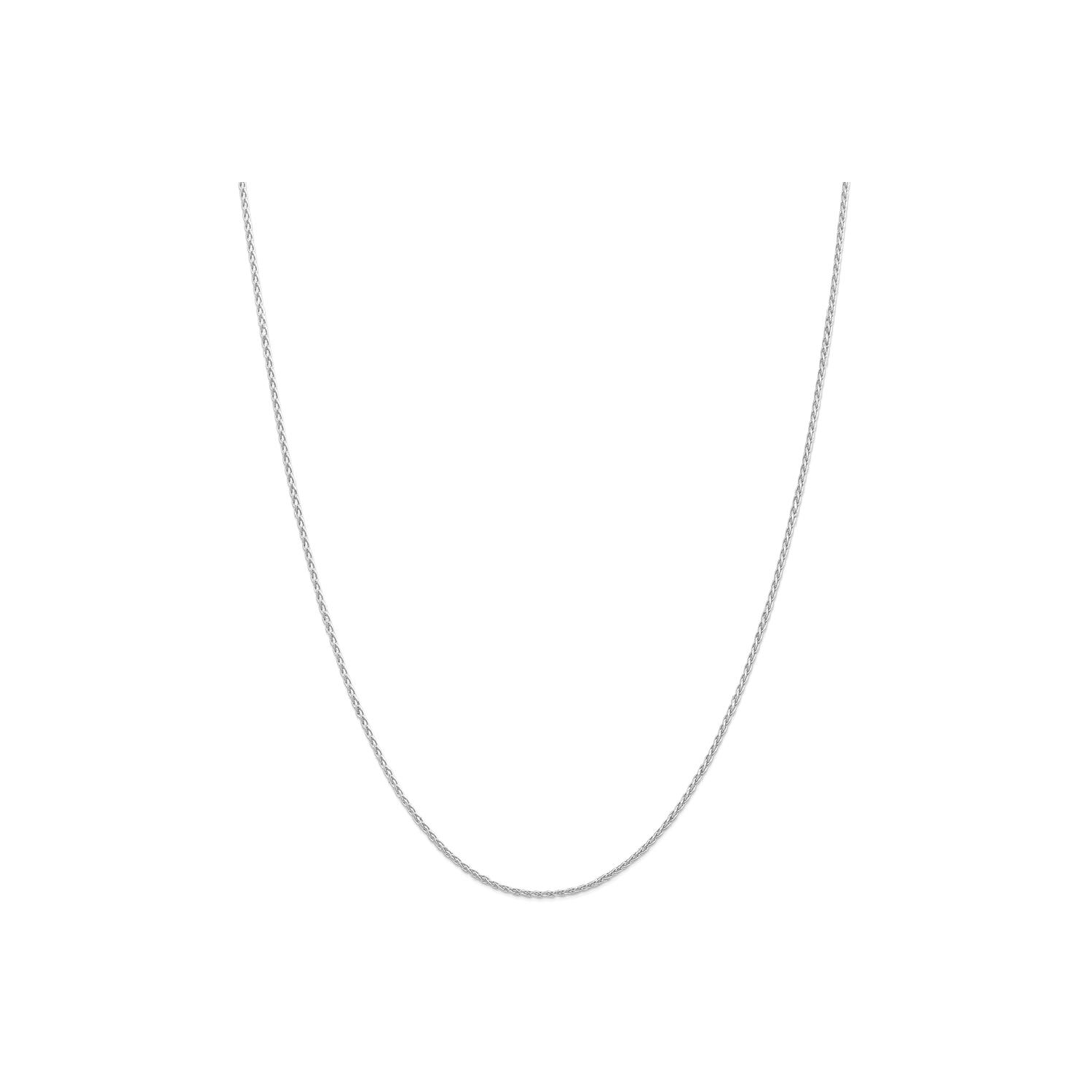 IceCarats 14k White Gold 1.5mm Parisian Link Wheat Chain Necklace 20 Inch Spiga