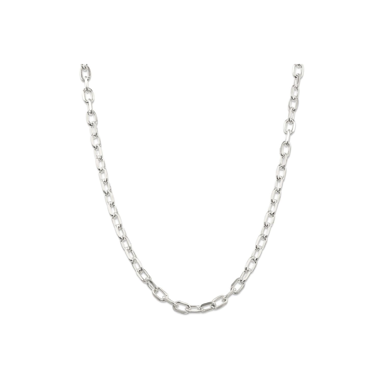 IceCarats 925 Sterling Silver 6.5mm Link Cable Chain Necklace 20 Inch Elongated Sided