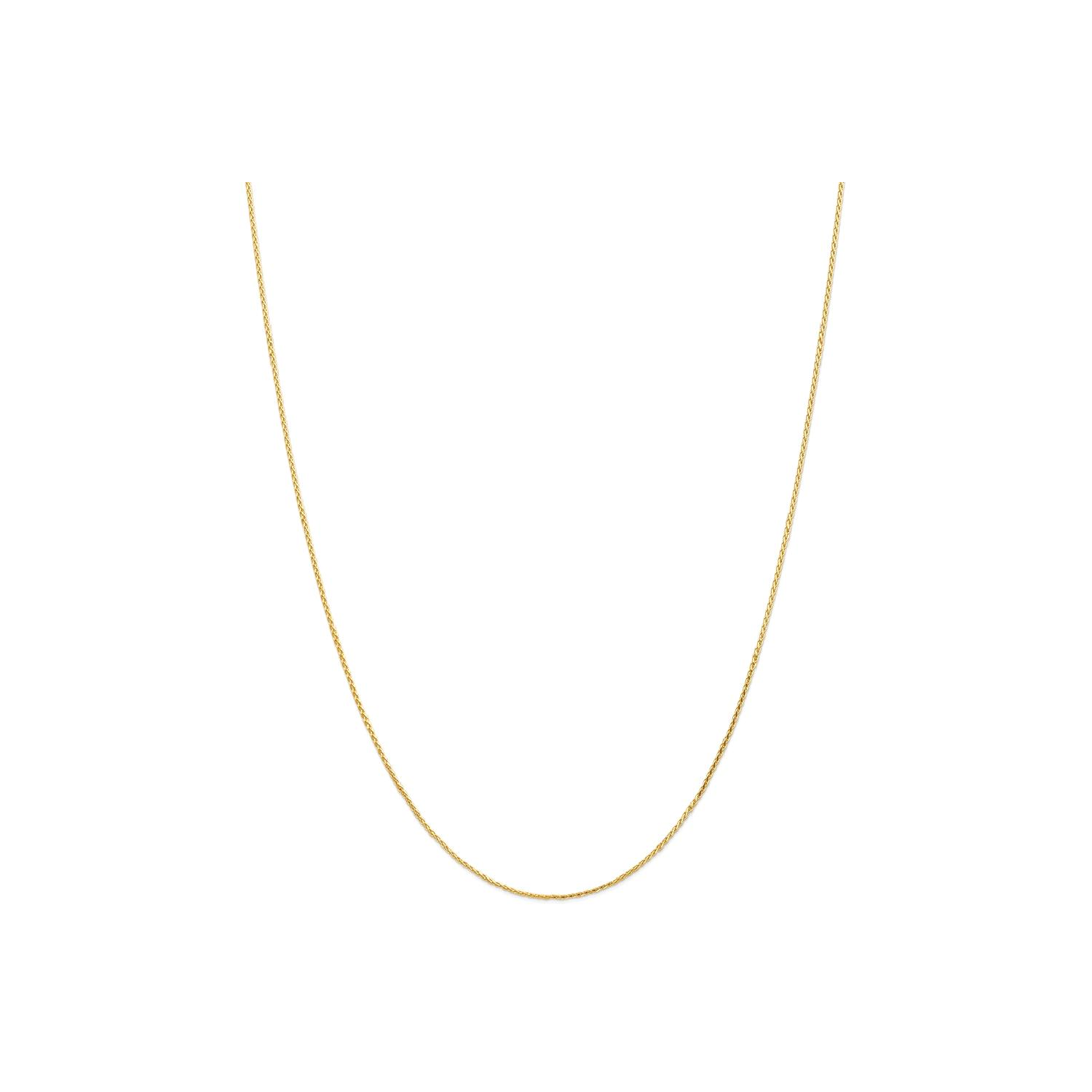 IceCarats 14k Yellow Gold 1mm Link Wheat Chain Necklace 20 Inch Spiga Parisian