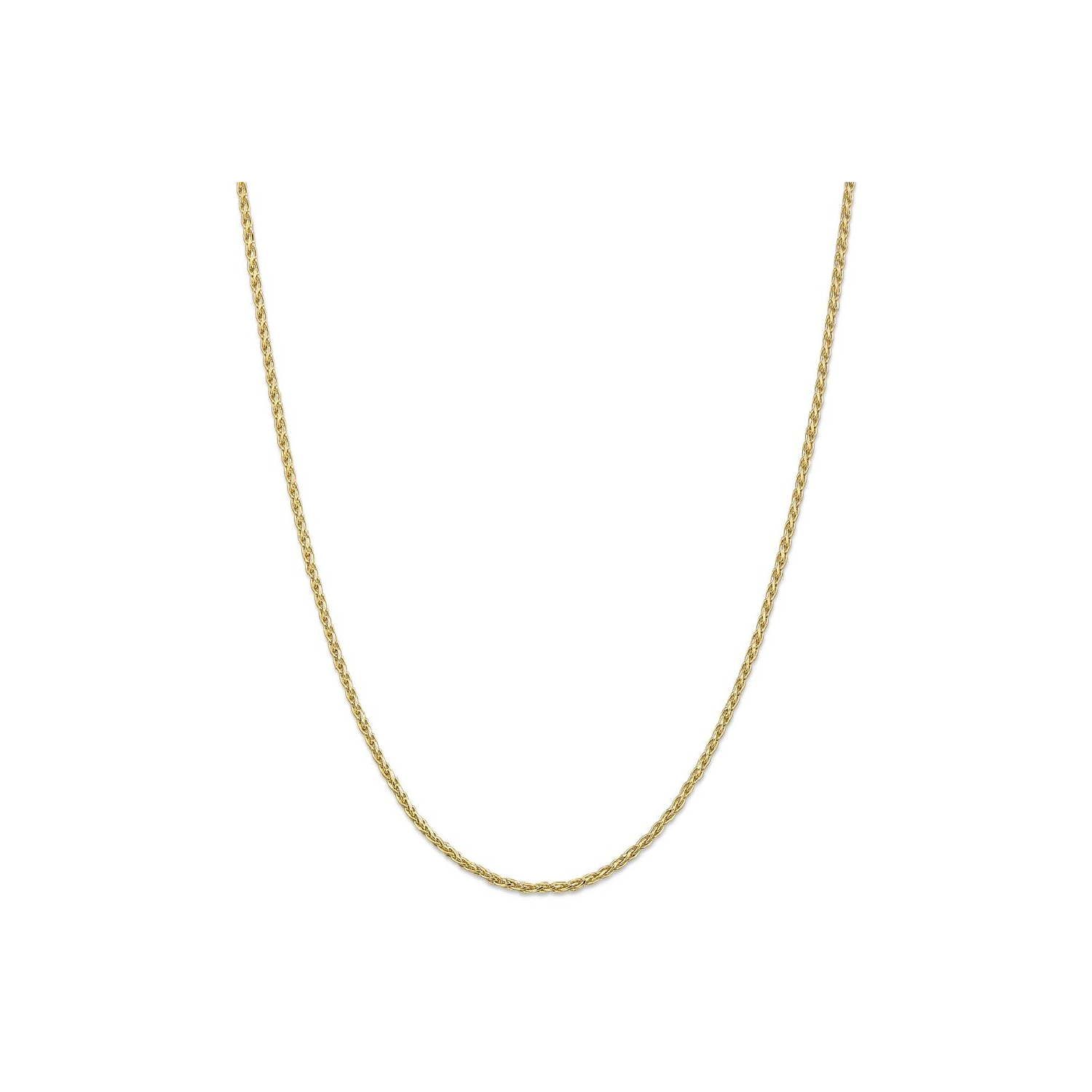IceCarats 14k Yellow Gold 2mm Parisian Link Wheat Chain Necklace 20 Inch Spiga