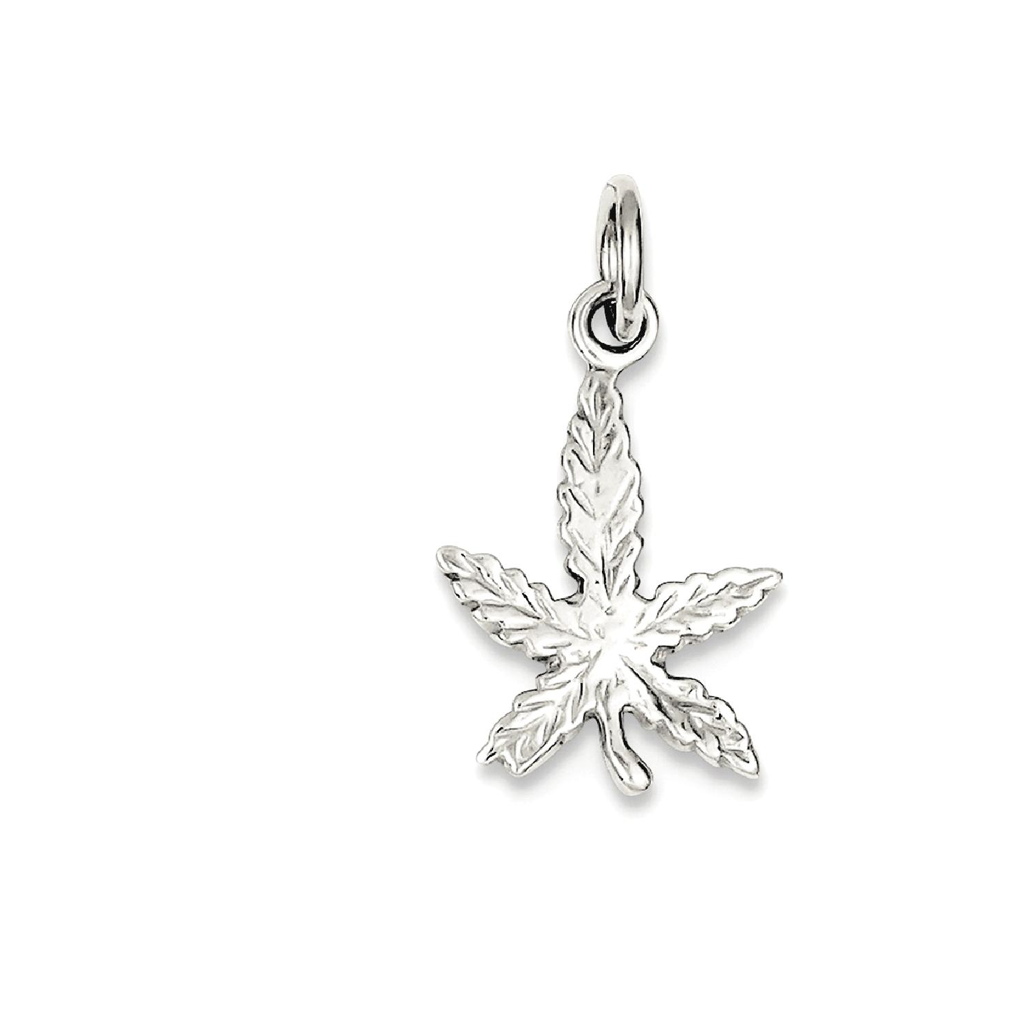 IceCarats 925 Sterling Silver Leaf Pendant Charm Necklace Outdoor Nature