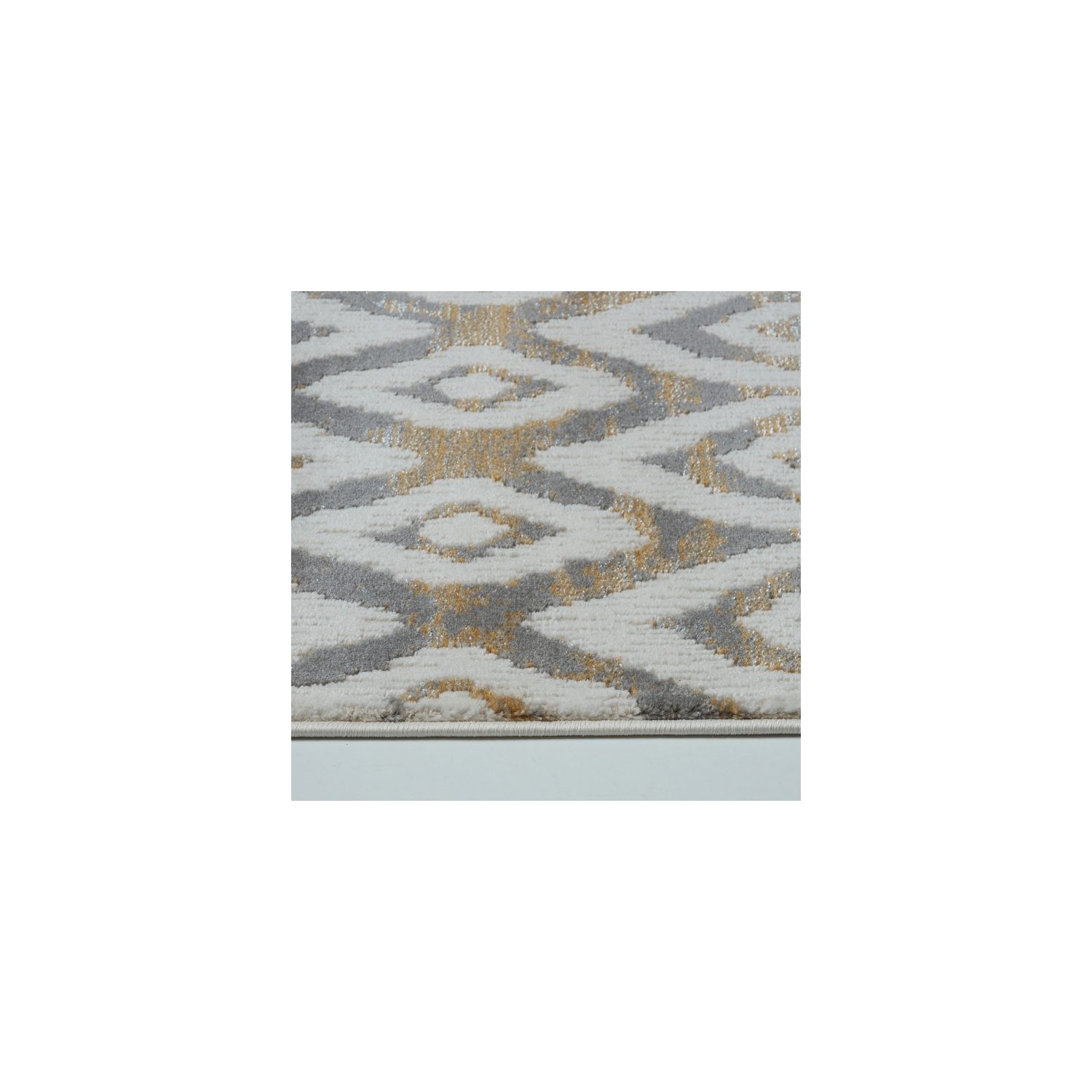 Tapis rectangulaire de 5 x 9 po Vega de LA Dole - Crème - Gris