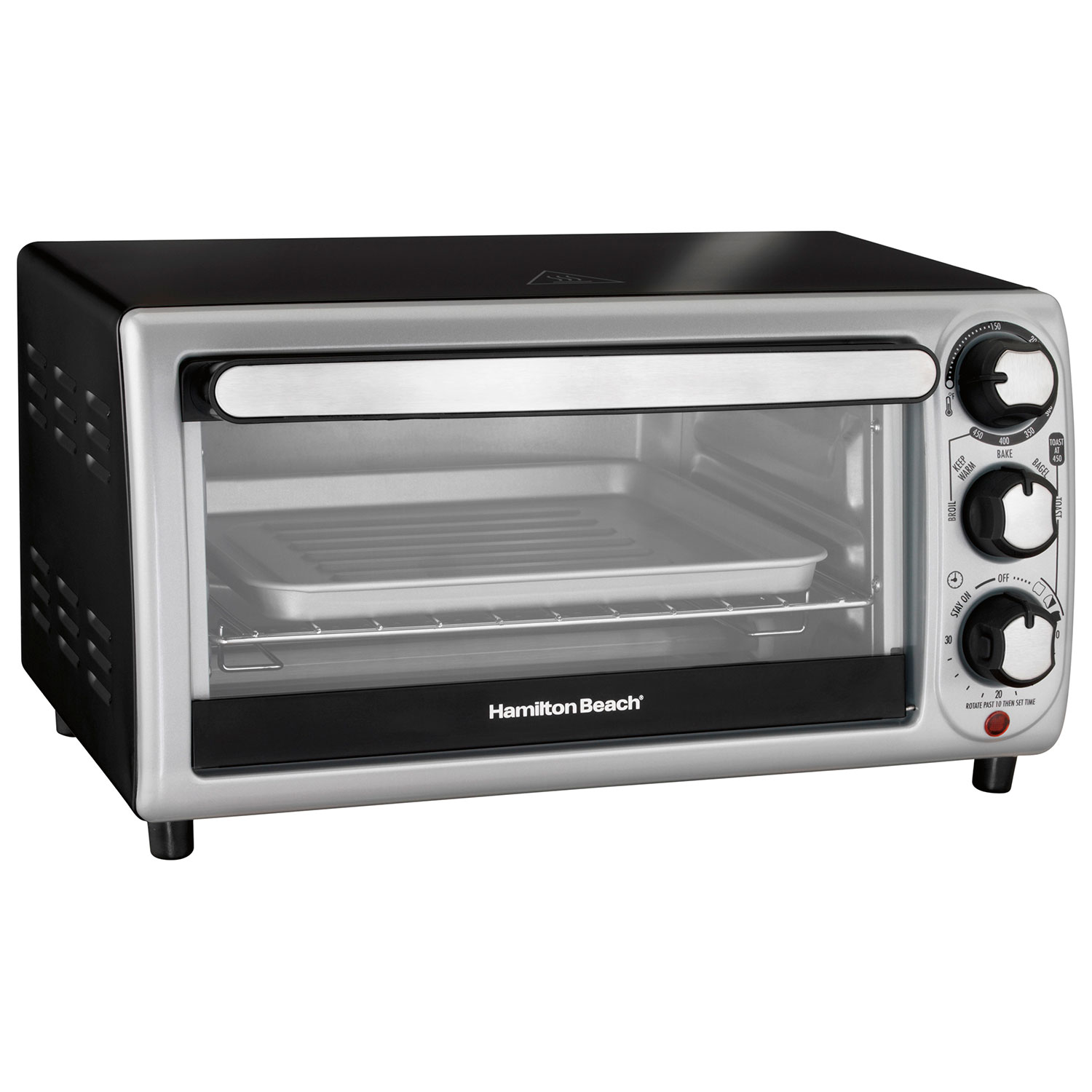 Hamilton Beach 4-Slice Toaster Oven - 0.39 Cu.Ft./7L - Black