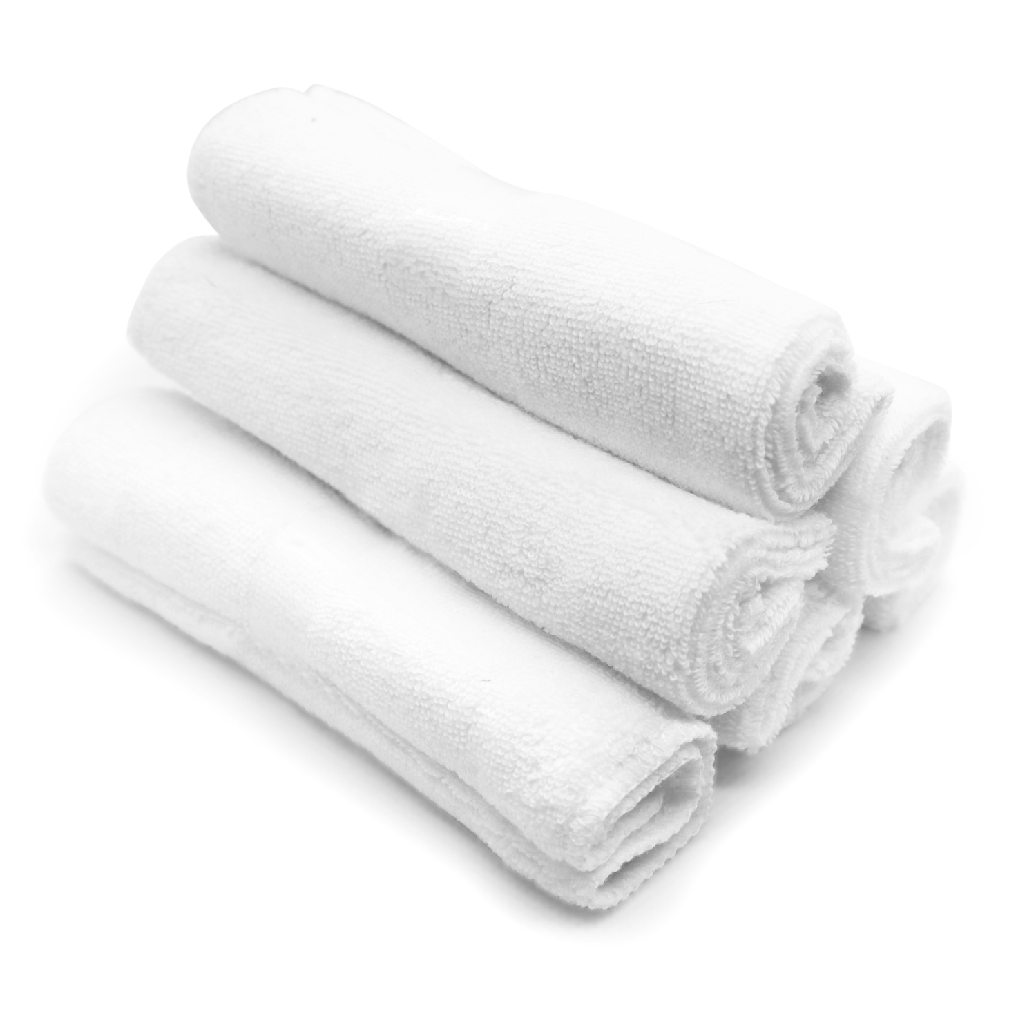 Lot de 6 gants de toilette en &eacute;ponge de Kushies - Blanc