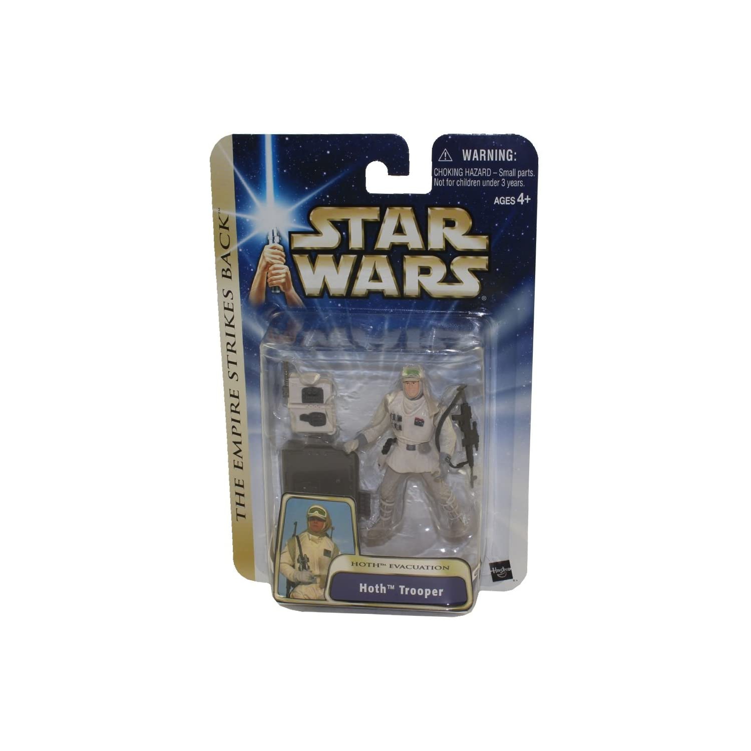 Star Wars Saga 2004 Empire Strikes Back Action Figure #01 Hoth Trooper Hoth Evacuation BiLingual Card