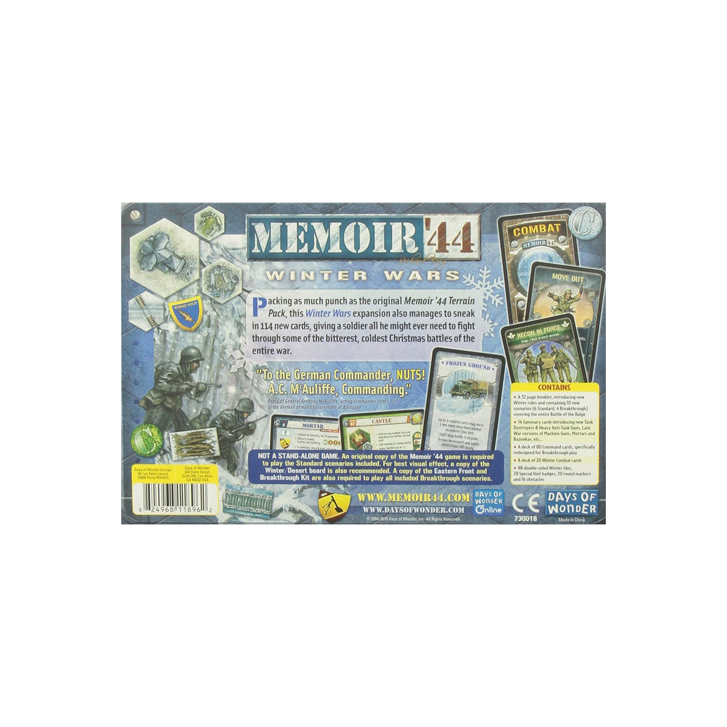 Memoir '44 Winter Wars Expansion Board Game
