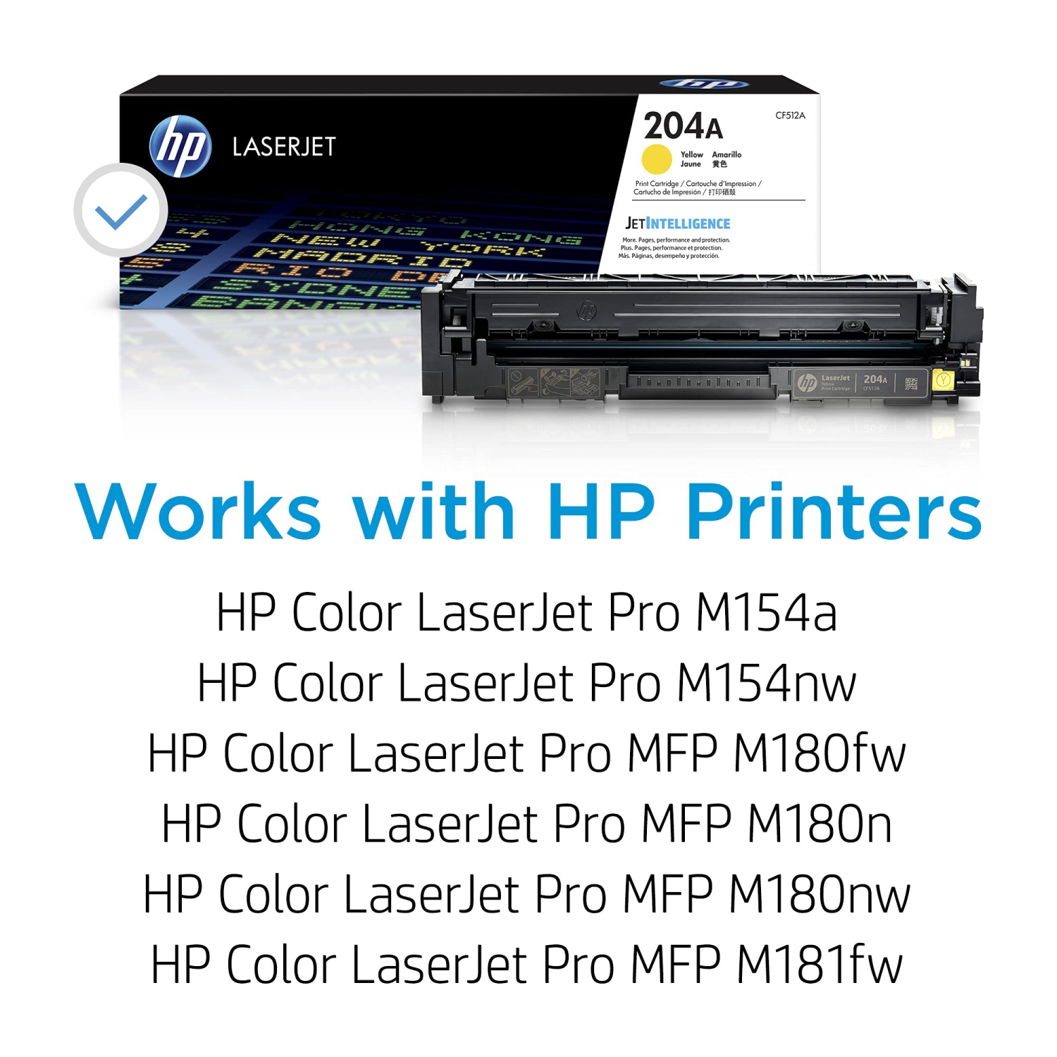 HP 204A YELLOW LASERJET TONER CARTRIDGE