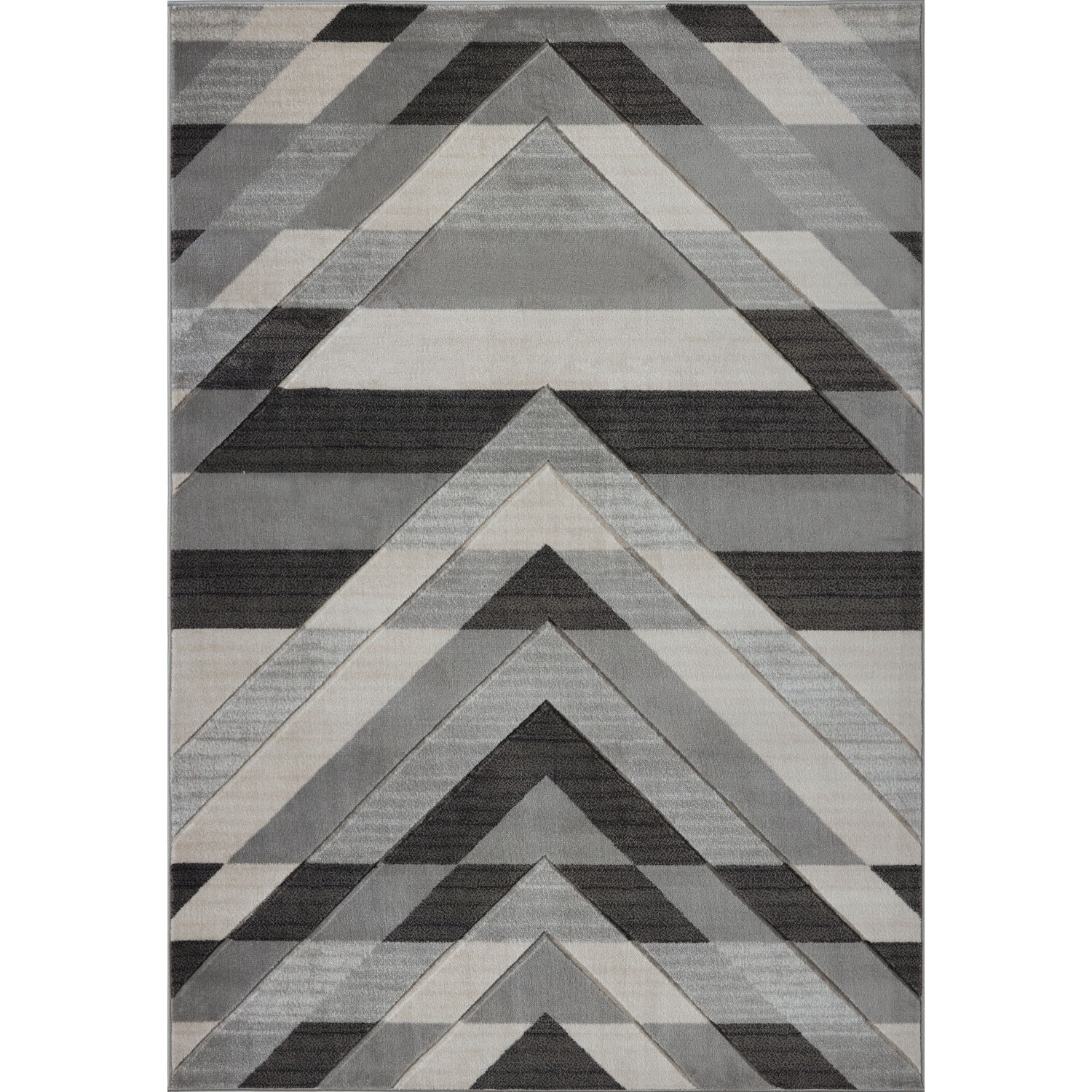 LA Dole Oakridge 6'5" x 9'5" Rectangle Area Rug - Grey/Black