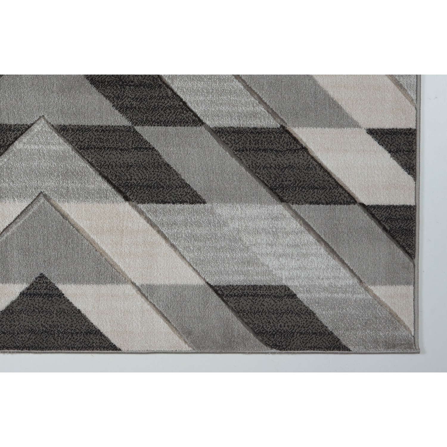 LA Dole Oakridge 6'5" x 9'5" Rectangle Area Rug - Grey/Black