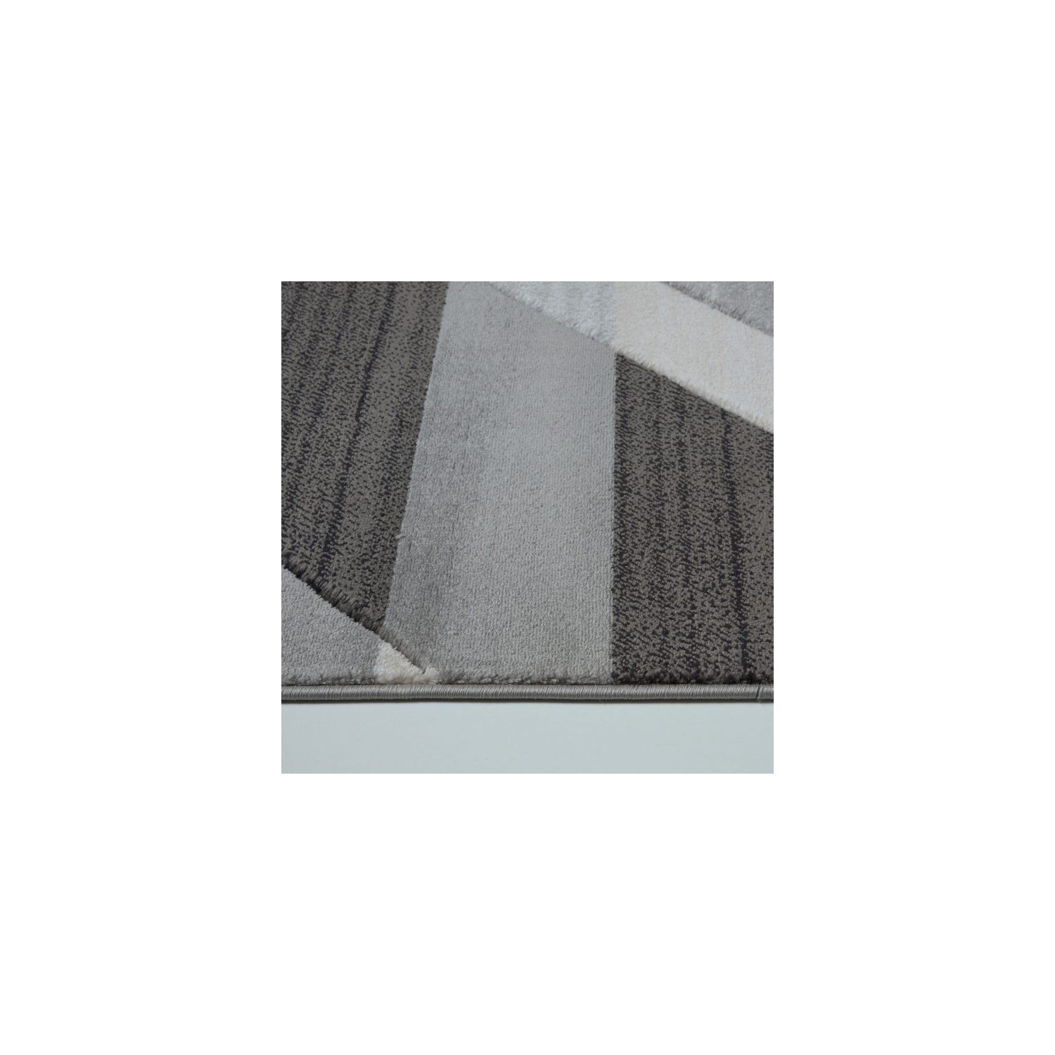 LA Dole Oakridge 6'5" x 9'5" Rectangle Area Rug - Grey/Black