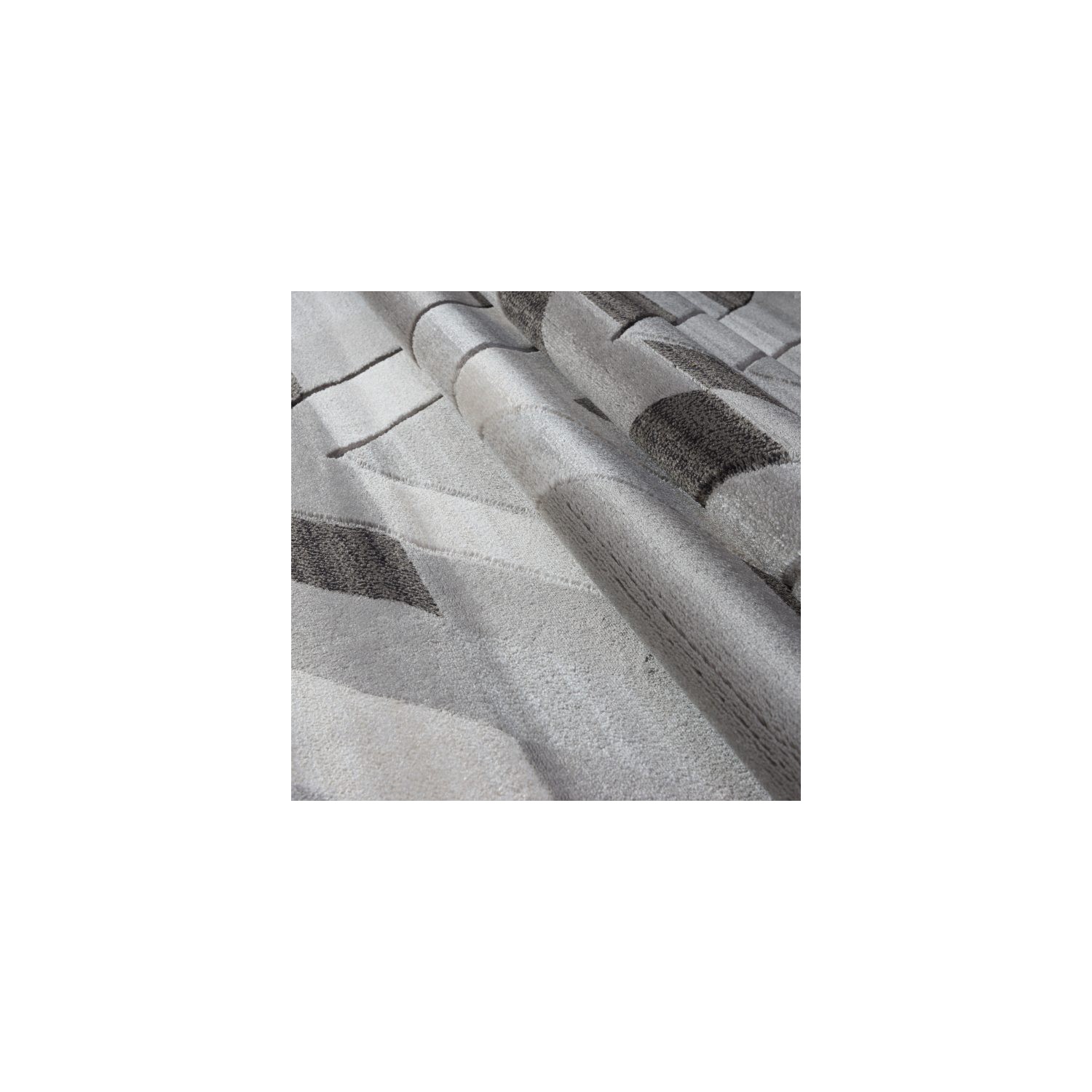 LA Dole Oakridge 6'5" x 9'5" Rectangle Area Rug - Grey/Black