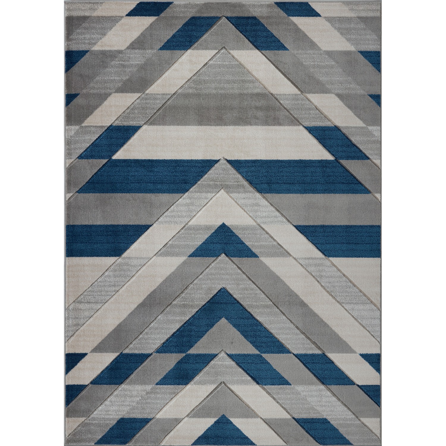 LA Dole Metrotown 6'5" x 9'5" Rectangle Area Rug - Grey/Blue