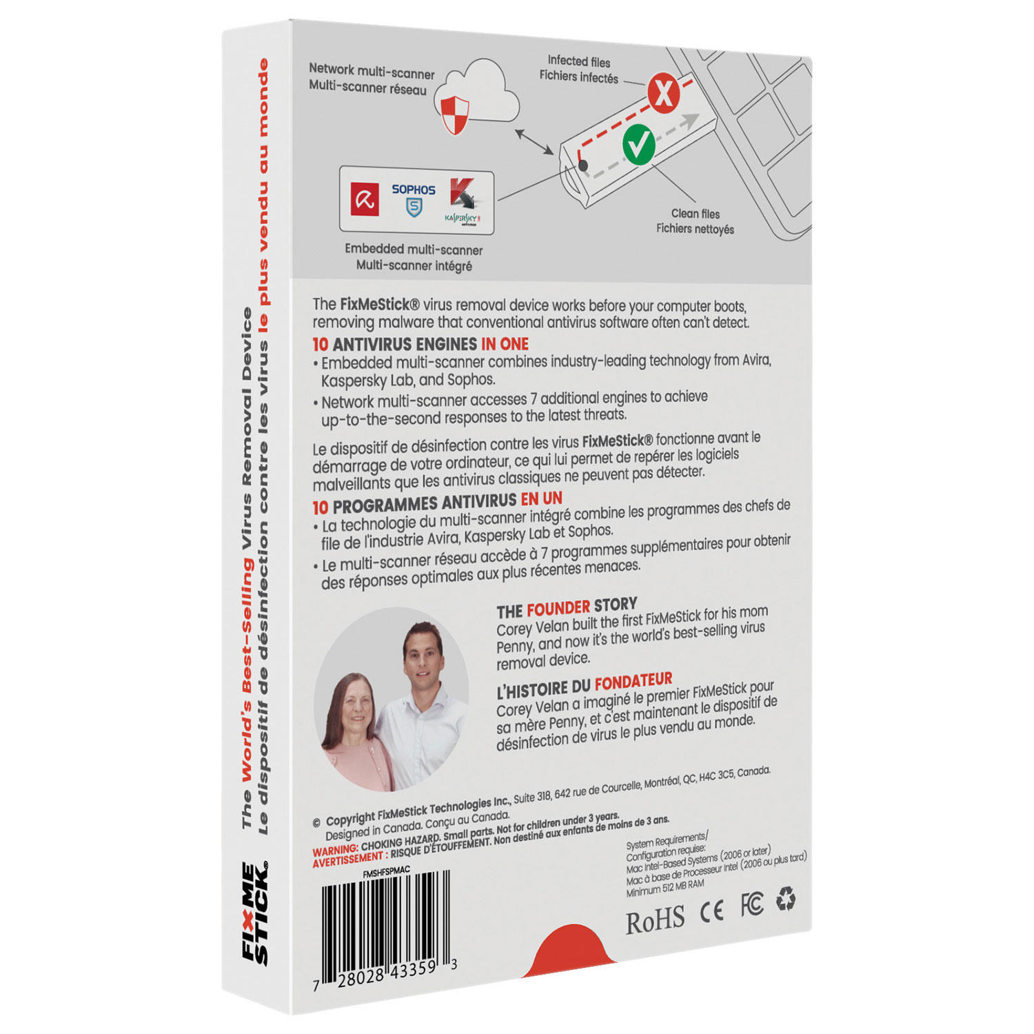 FixMeStick Virus Removal Device - 3 Devices - 1 Year