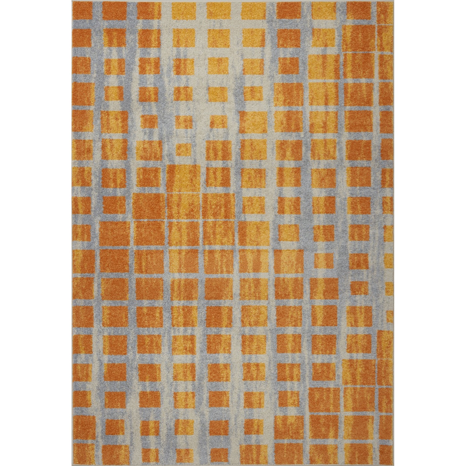 Grand Square Yellow Area Rug
