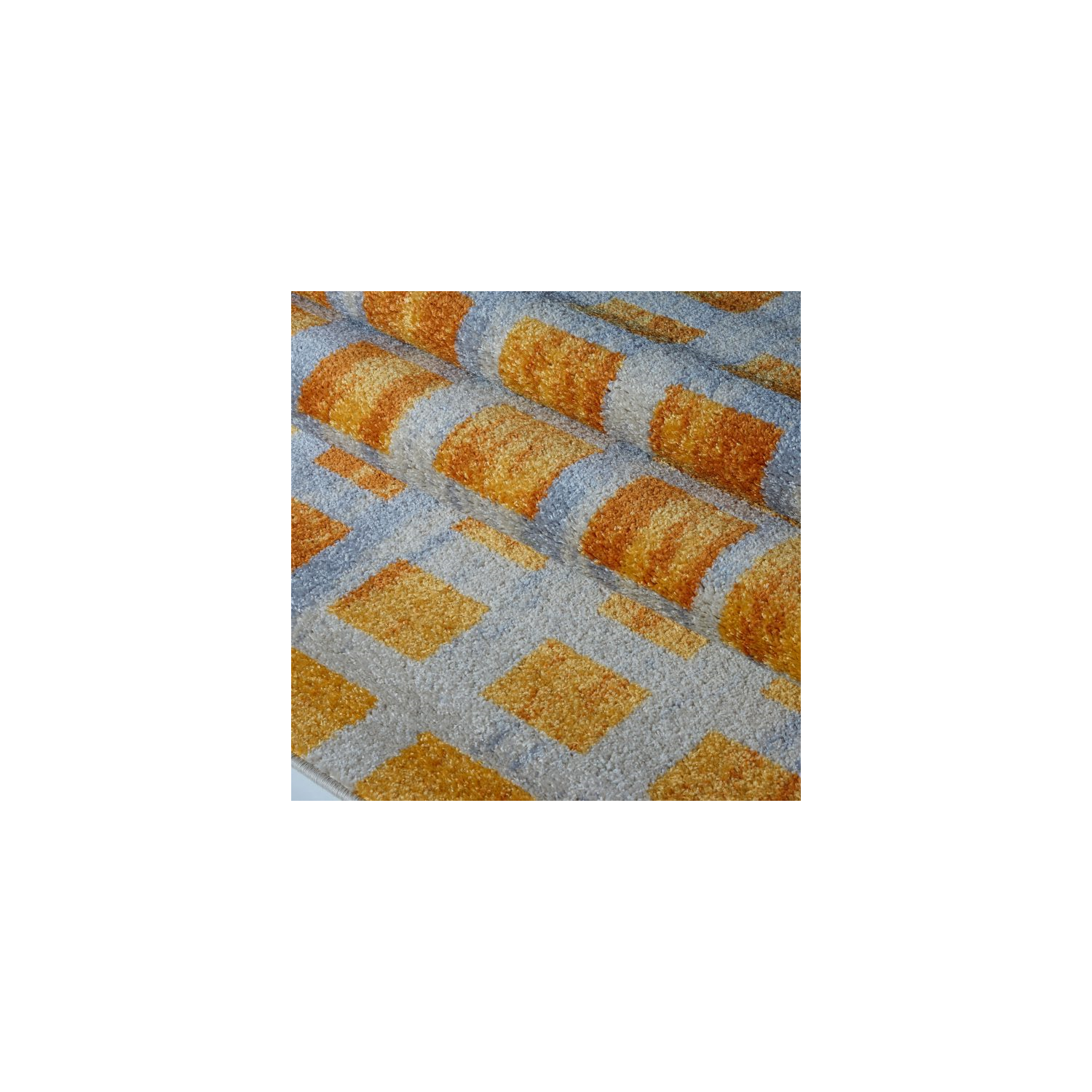 Grand Square Yellow Area Rug