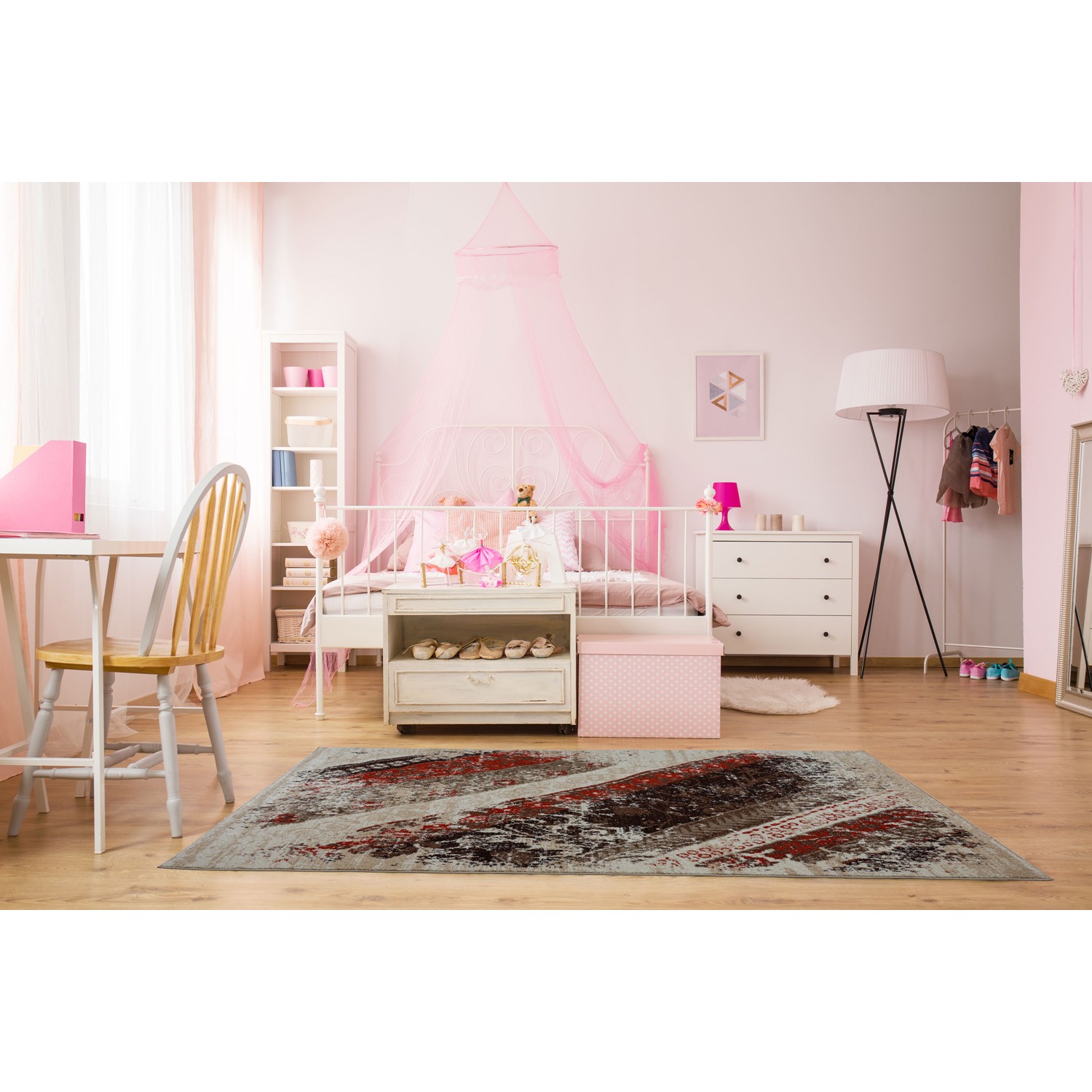 LA Dole Dixie Rectangle Area Rug - Orange