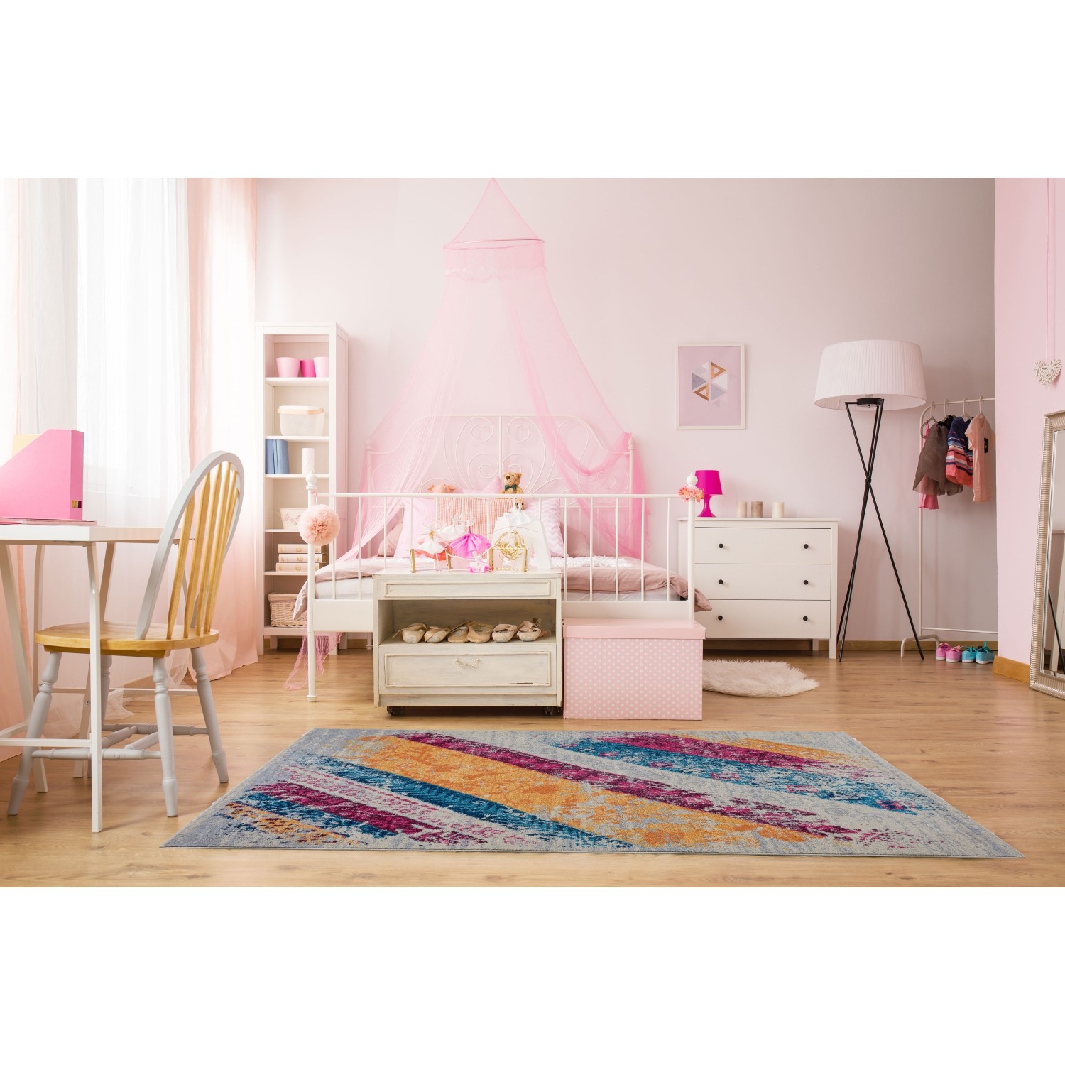 LA Dole Centrepoint Rectangle Area Rug - Cream