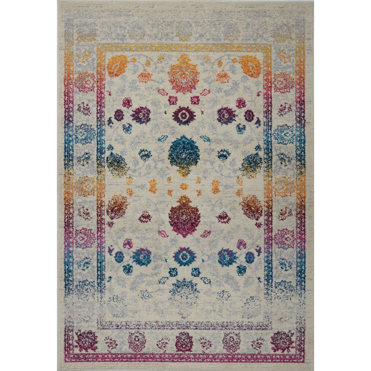 LA Dole Centrepoint Rectangle Area Rug - Cream