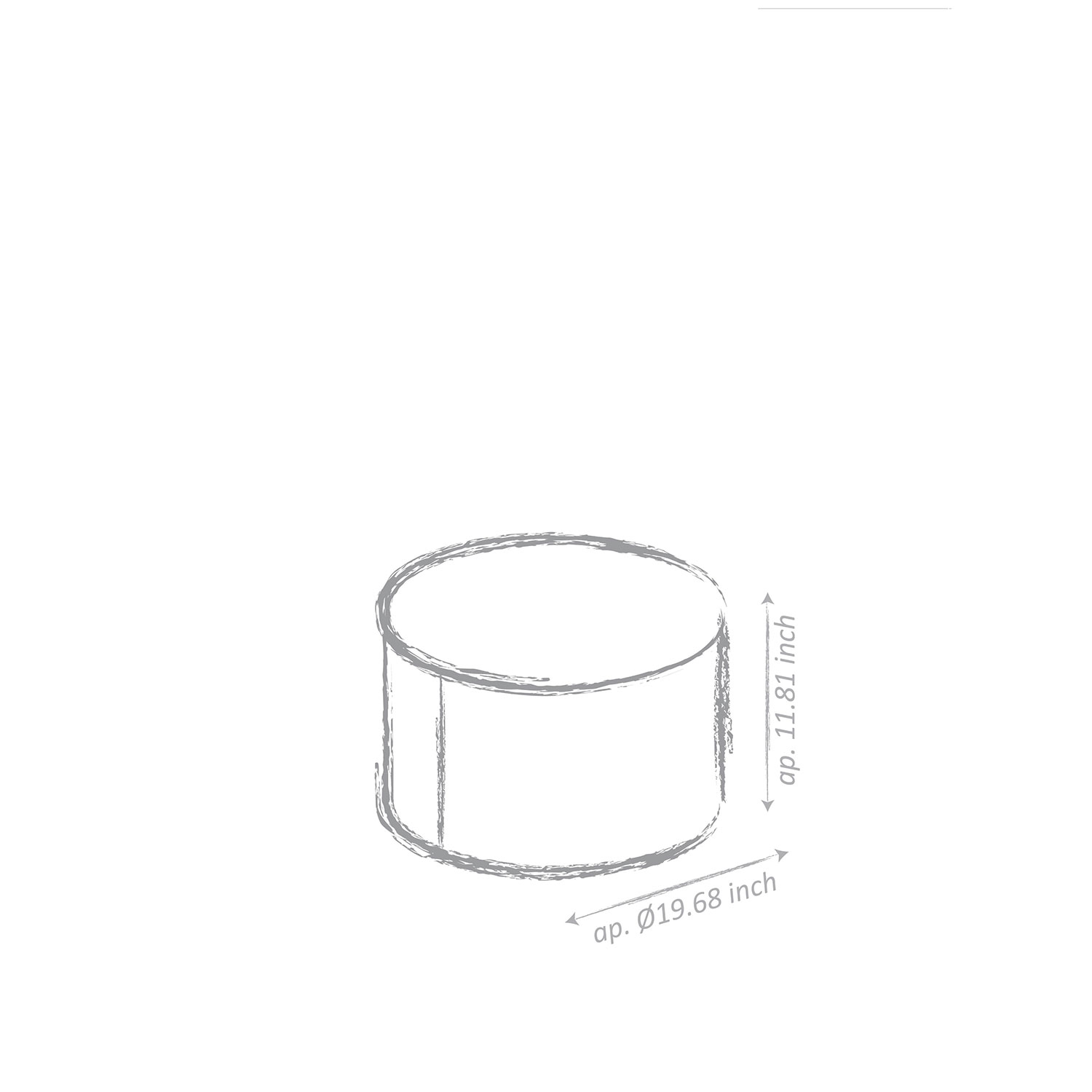 Dotcom Brava Contemporary Polyester Pouf - Purple