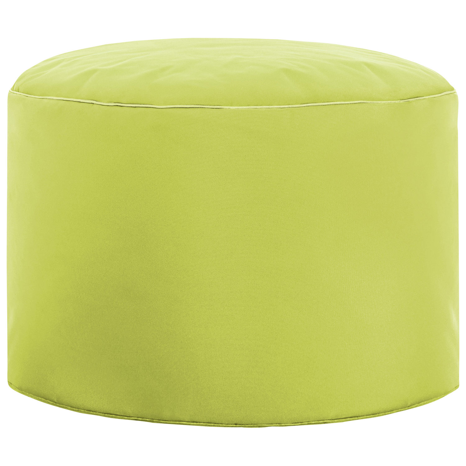 Dotcom Brava Contemporary Polyester Pouf - Lime Green
