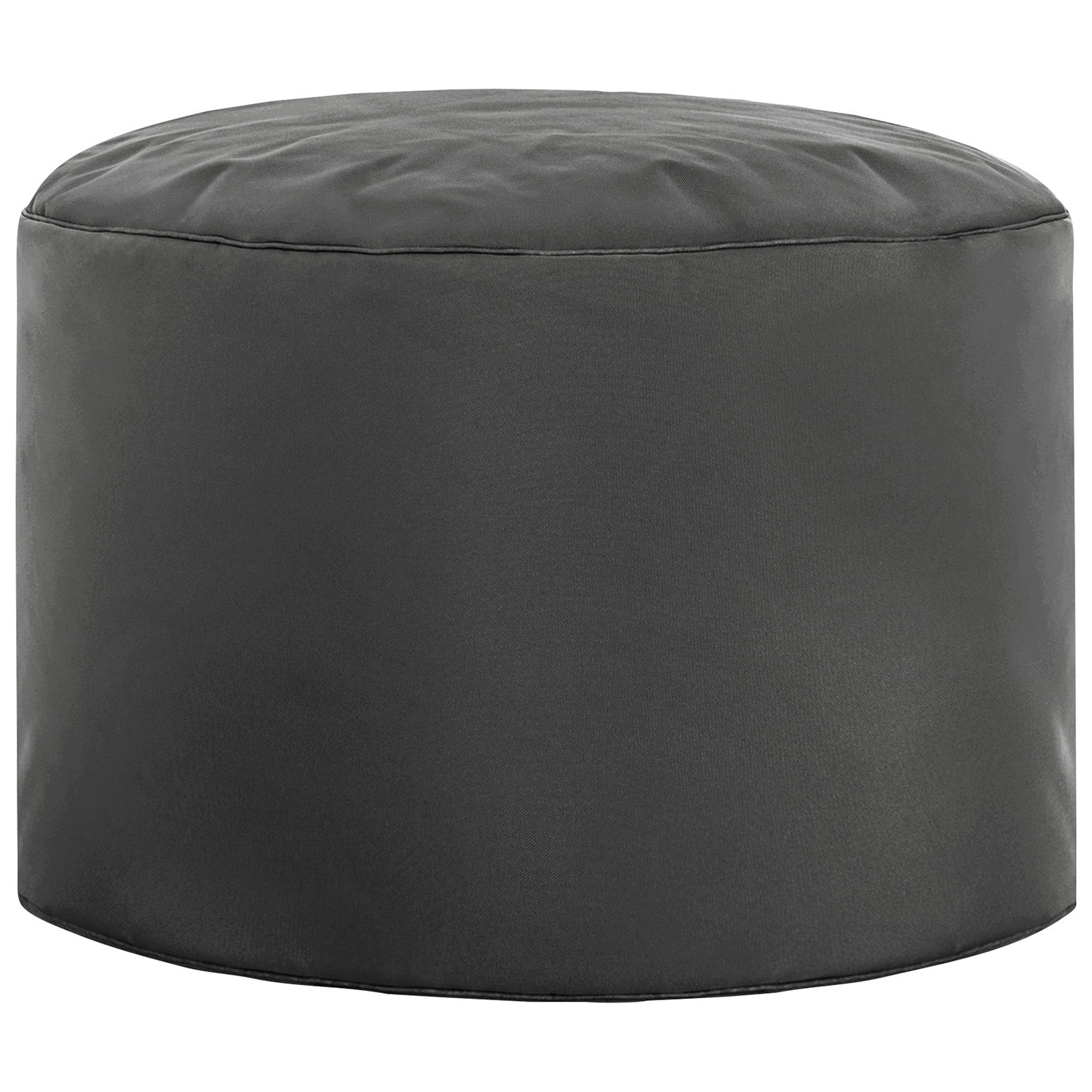 Dotcom Brava Contemporary Polyester Pouf - Grey