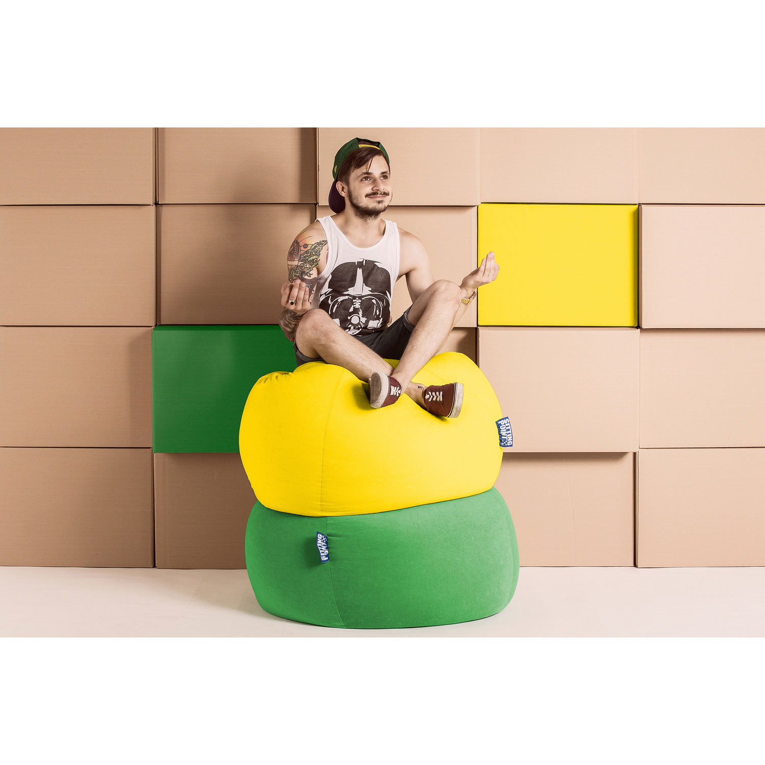 Fauteuil poire contemporain Easy - Jaune