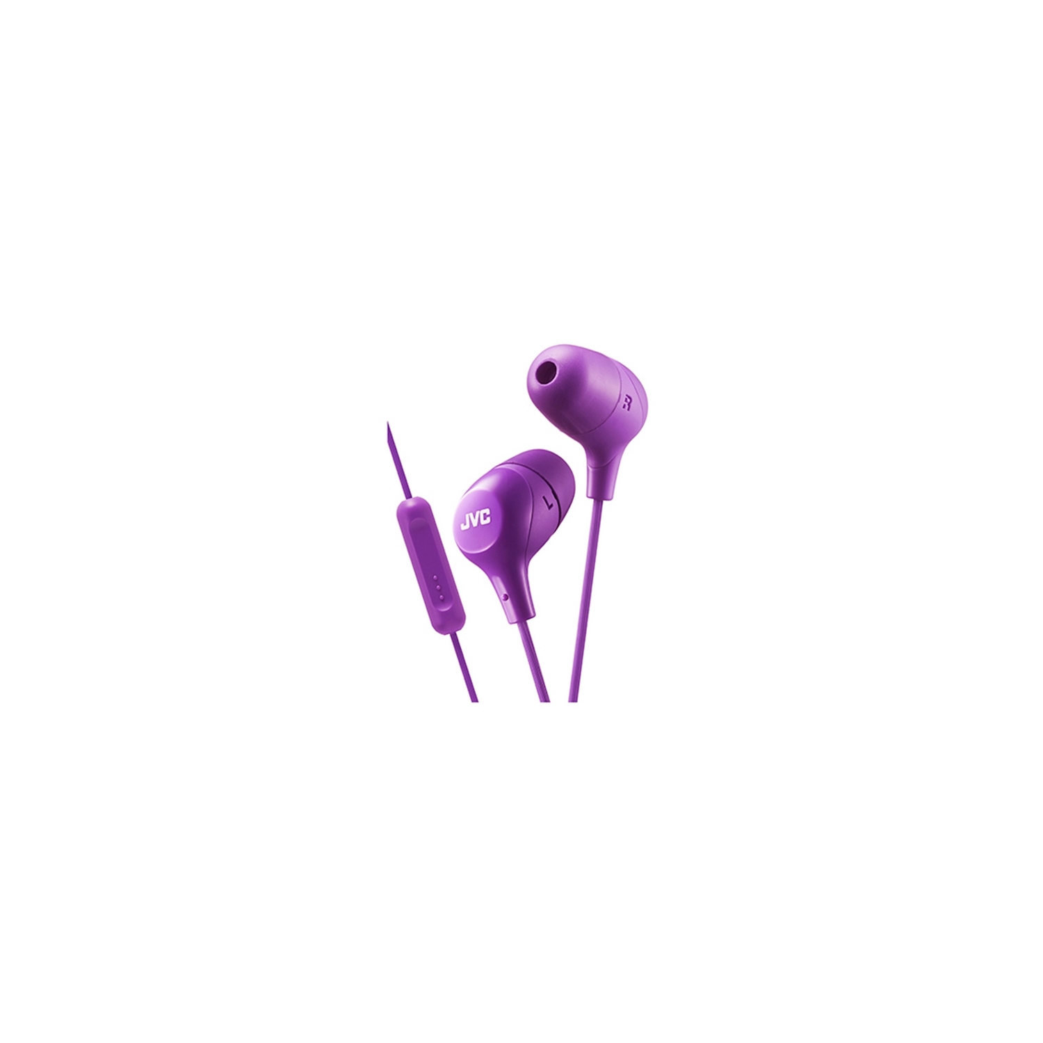 JVC Marshmallow In-Ear Headphone With Mic and Remote (Violet) - HA-FX38M