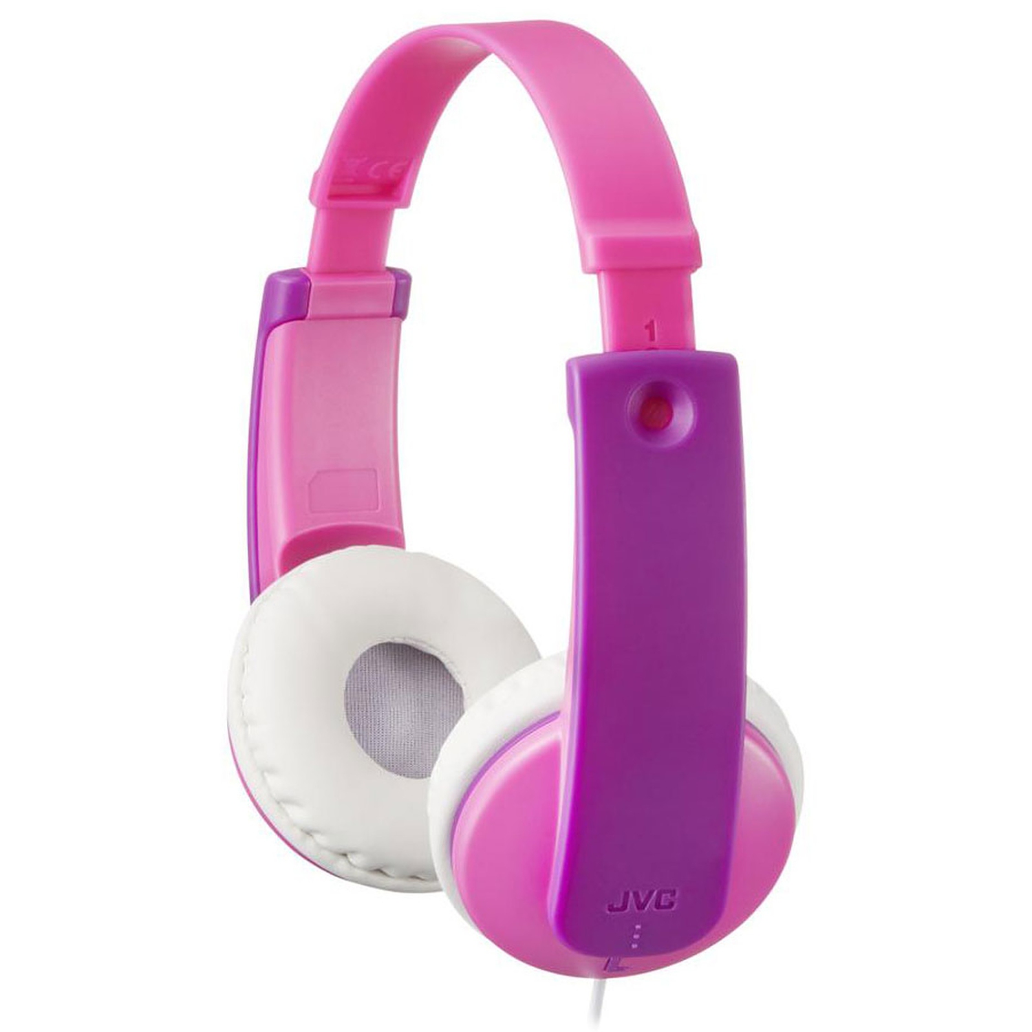 JVC HA-KD7-P Casque D'Écoute pour Enfants 3 Ans et Plus Avec Autocollants Rose