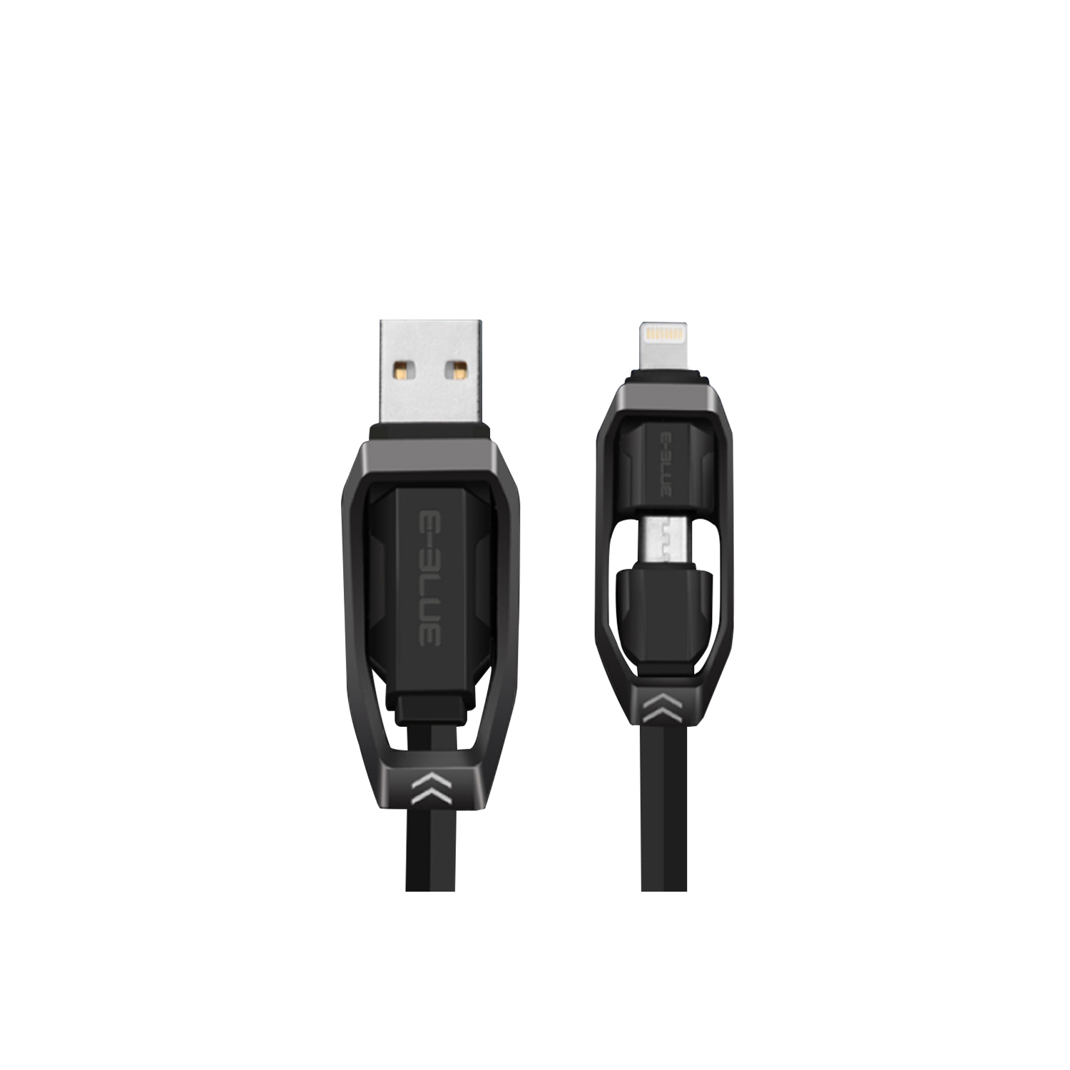 Apple/Android 2-in-1 USB Cable, Black