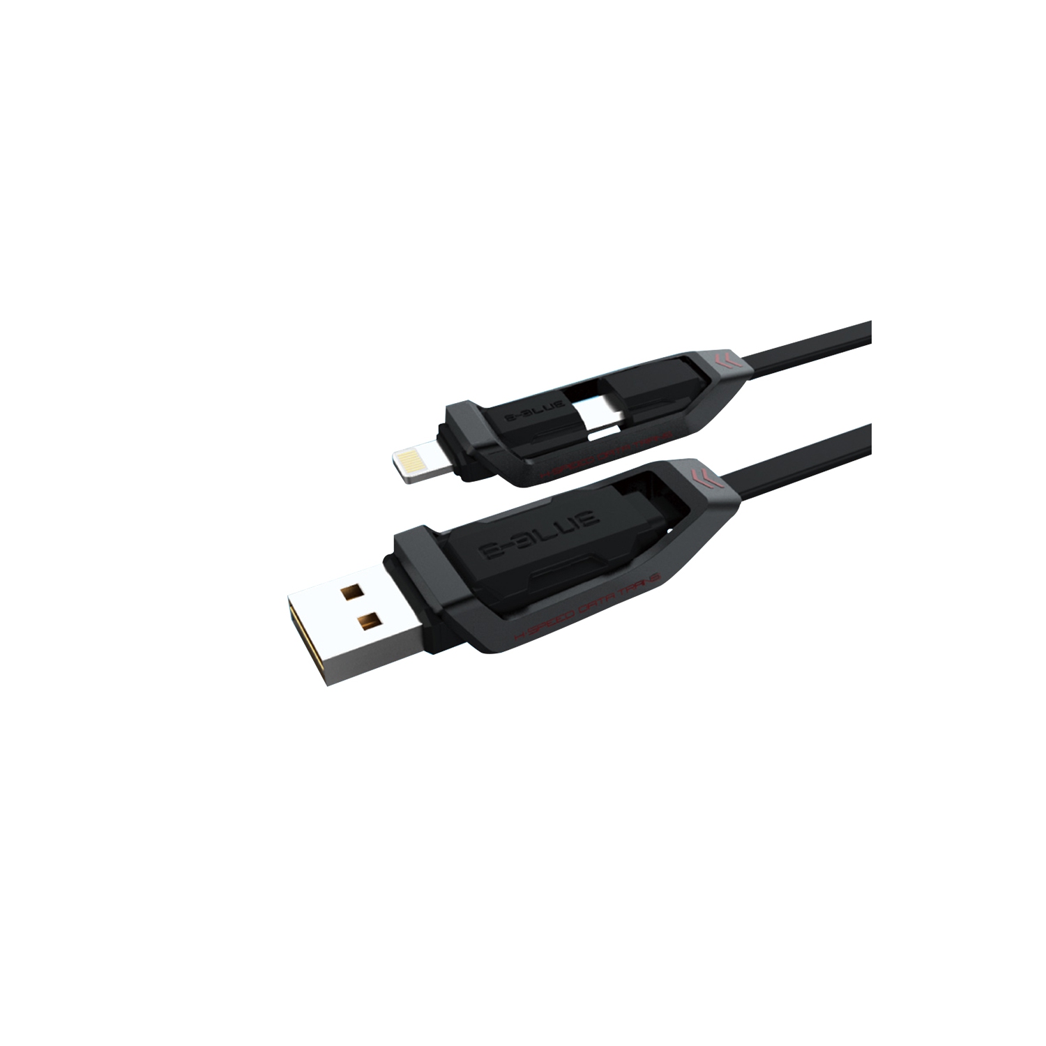 Apple/Android 2-in-1 USB Cable, Black