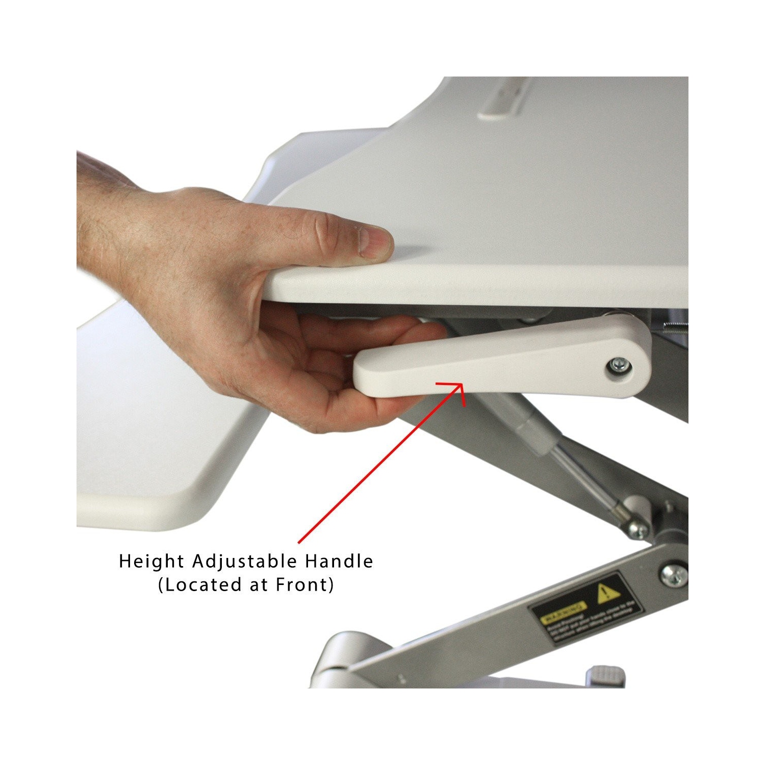 Boost Industries STS-DR35ii White 35" Sit to Stand Desk Riser with Bonus OrthoMAT32ii Anti-Fatigue Standing Mat