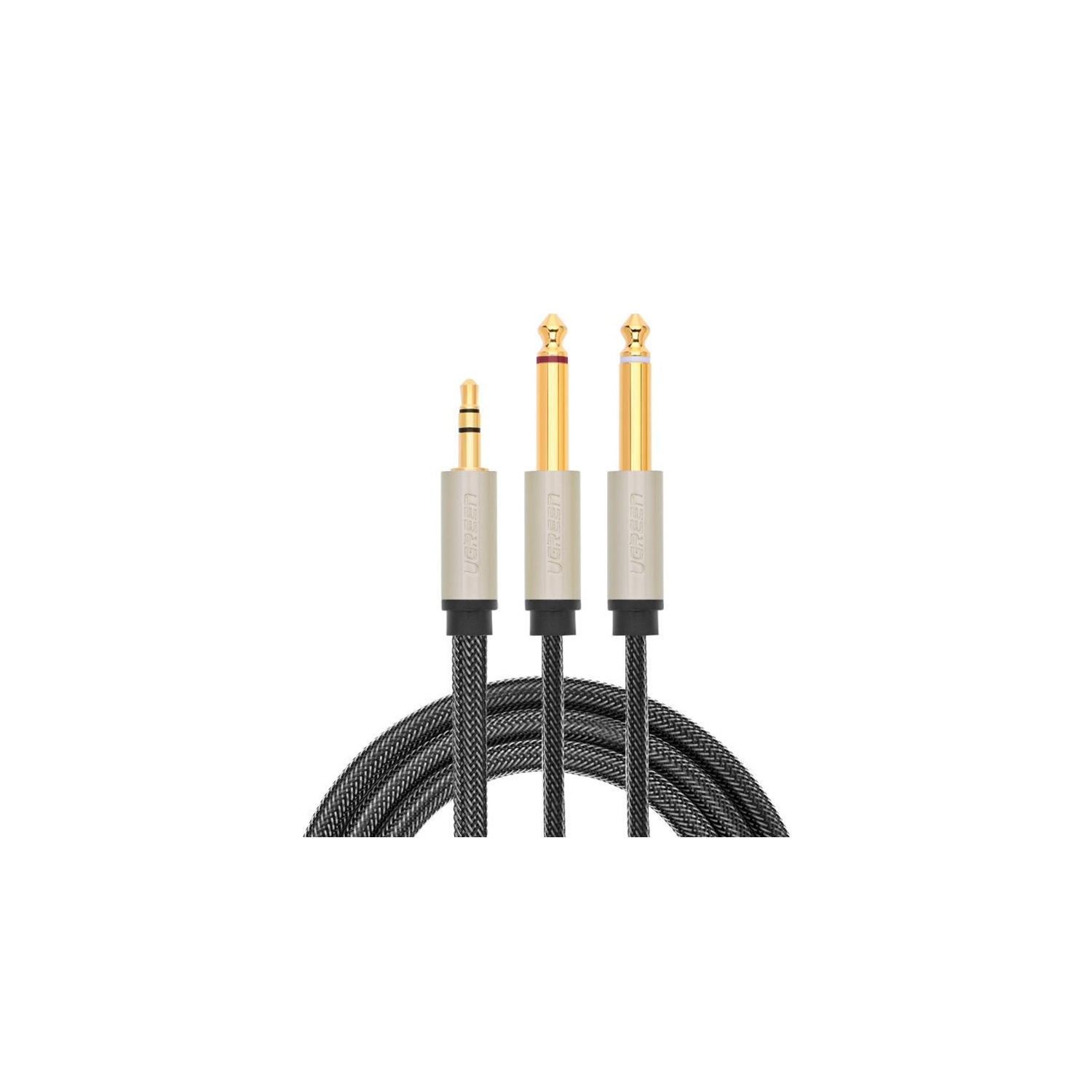 UGREEN 3.5MM to Dual 6.5MM Audio Cablepure copper wire core15U gold-plated, OD 4.5MM