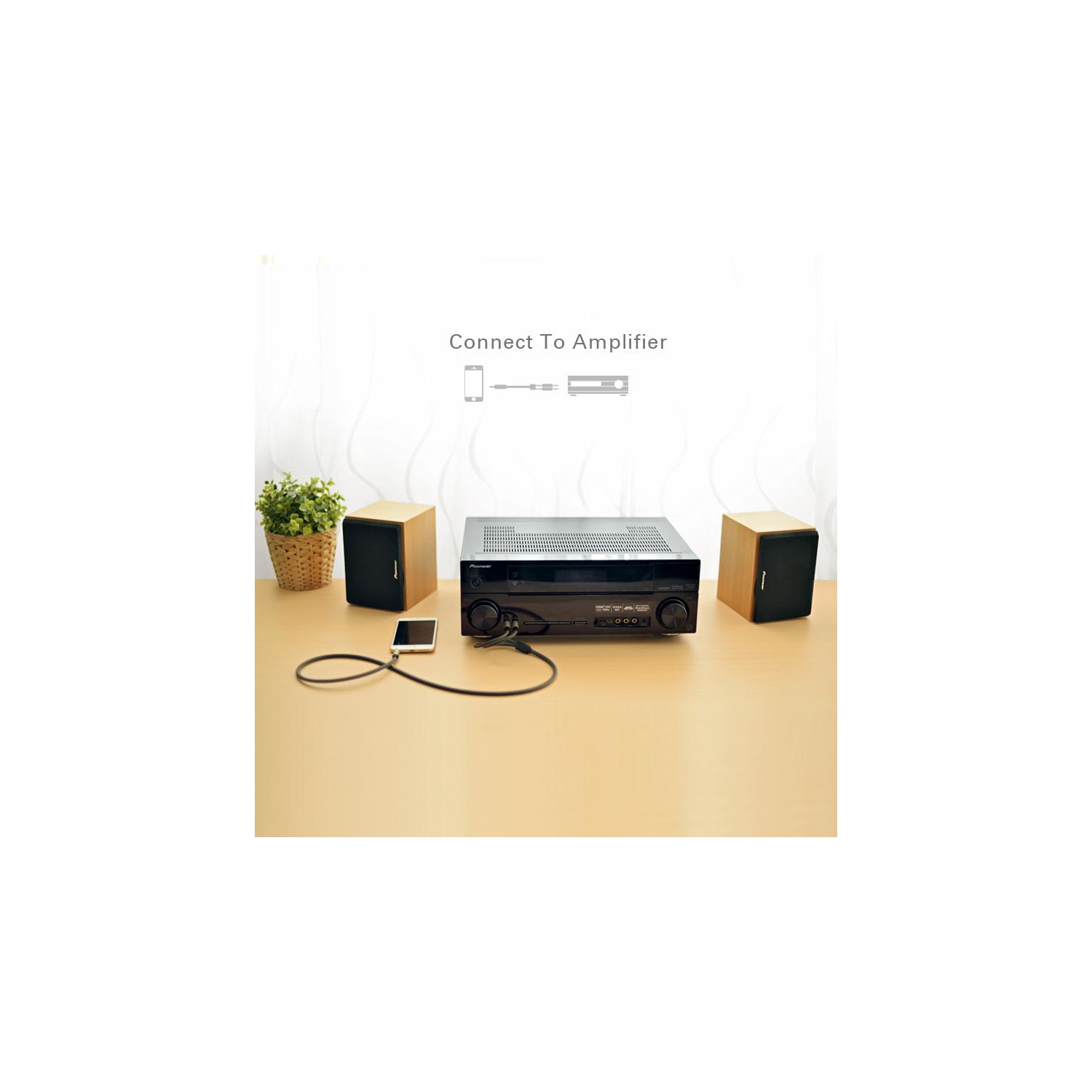 UGREEN – Câble audio en cuivre cable15U plaqué or de 3,5 à 6,5 MM double, OD, 4,5 mm