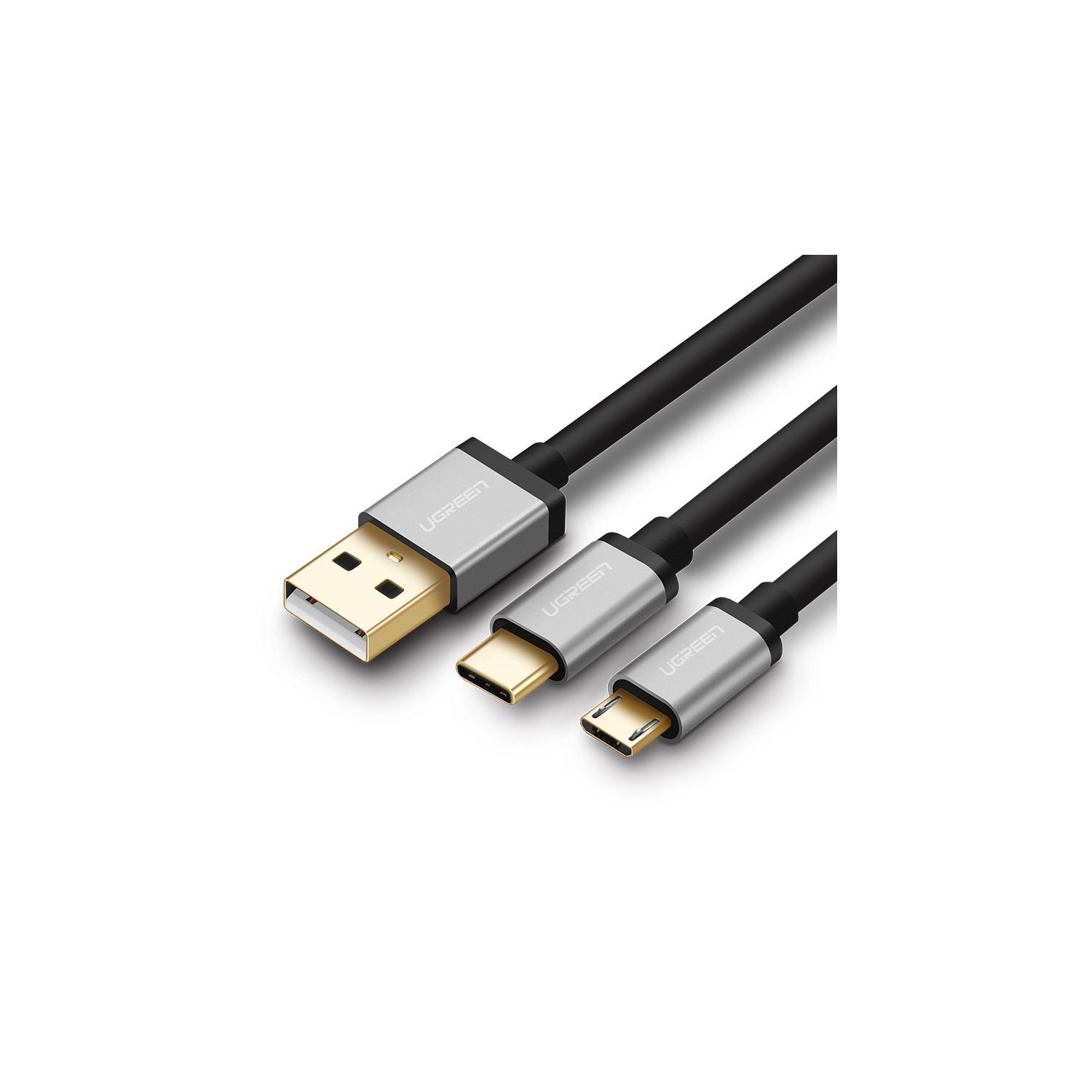 UGREEN USB Y Splitter Cable USB to USB Typec Micro USB Cable