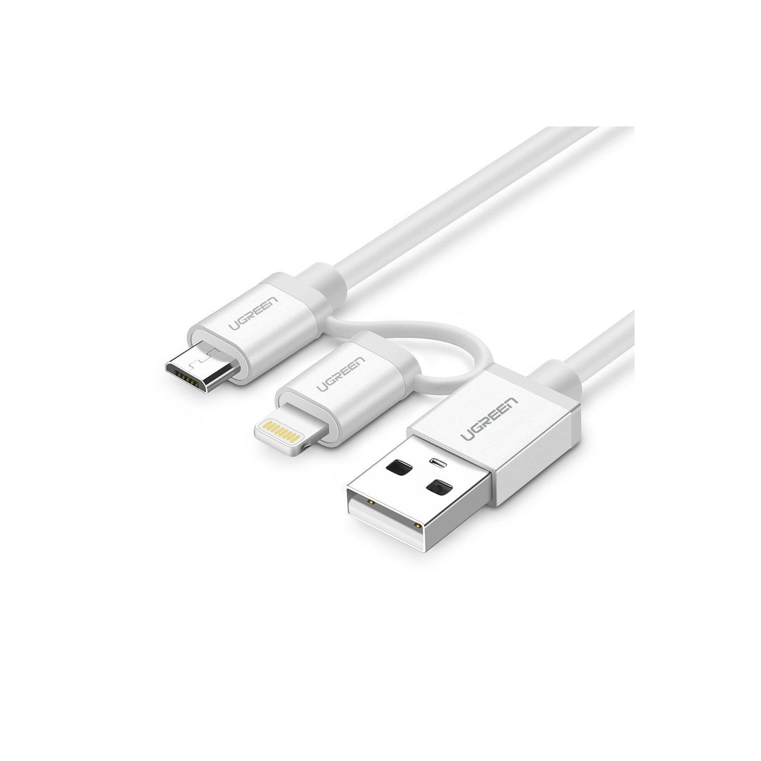 UGREEN Micro-USB to USB Cable with Lightning Adapter