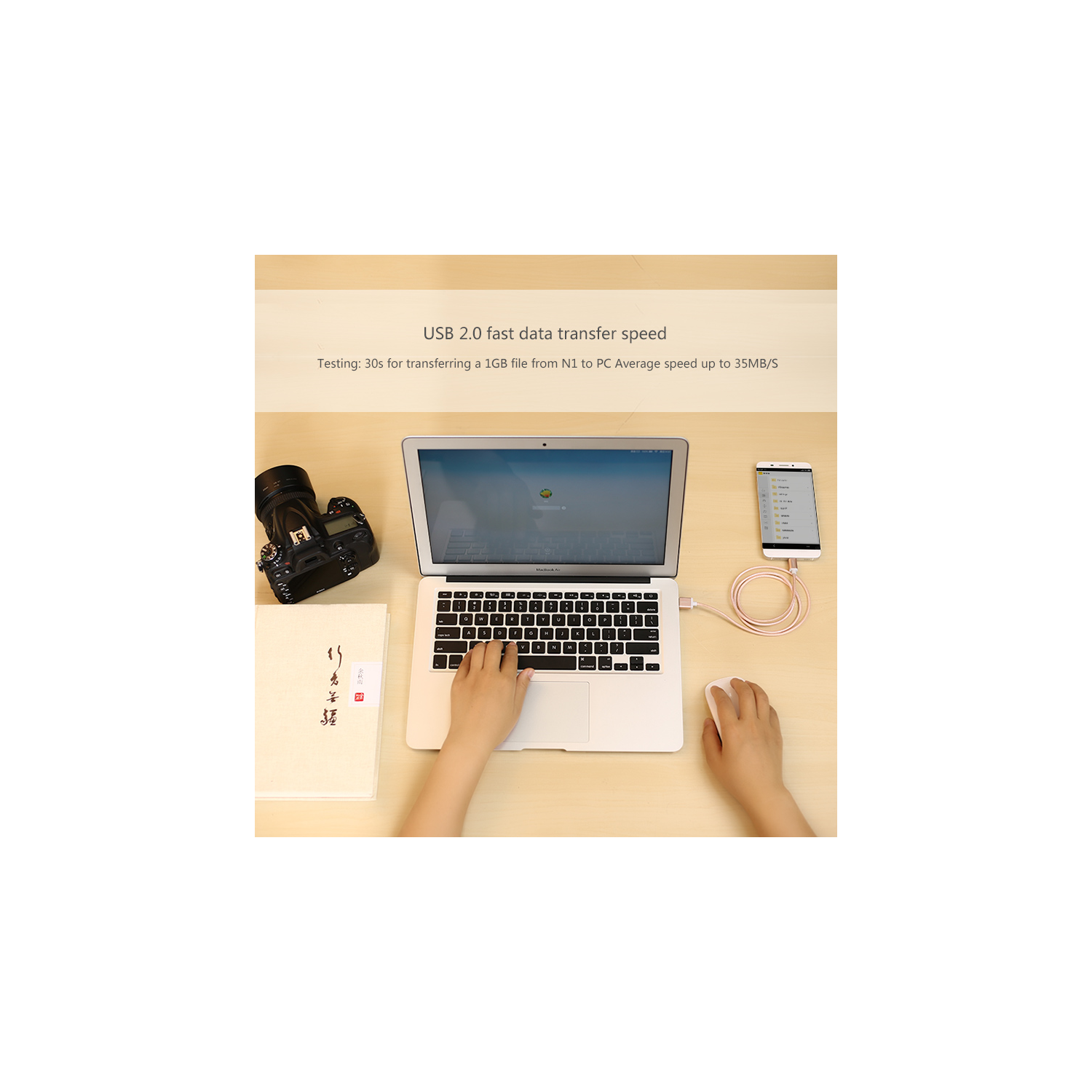 UGREEN USB 2.0 to USB-C cable with nylon webbing