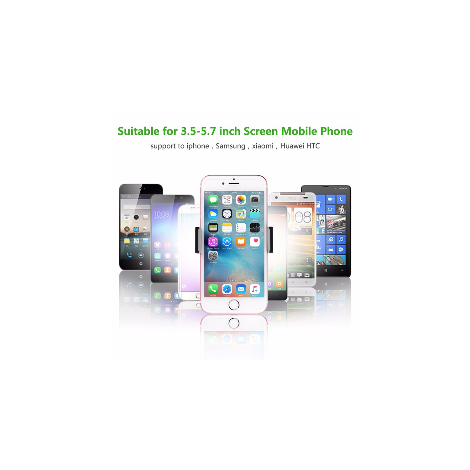 UGREEN Car Phone Mount Air Vent Cell Phone Stand Cradle 360 Degree Rotation Compatible for iPhone 11 Pro XS Max XR X 8 7 6S...