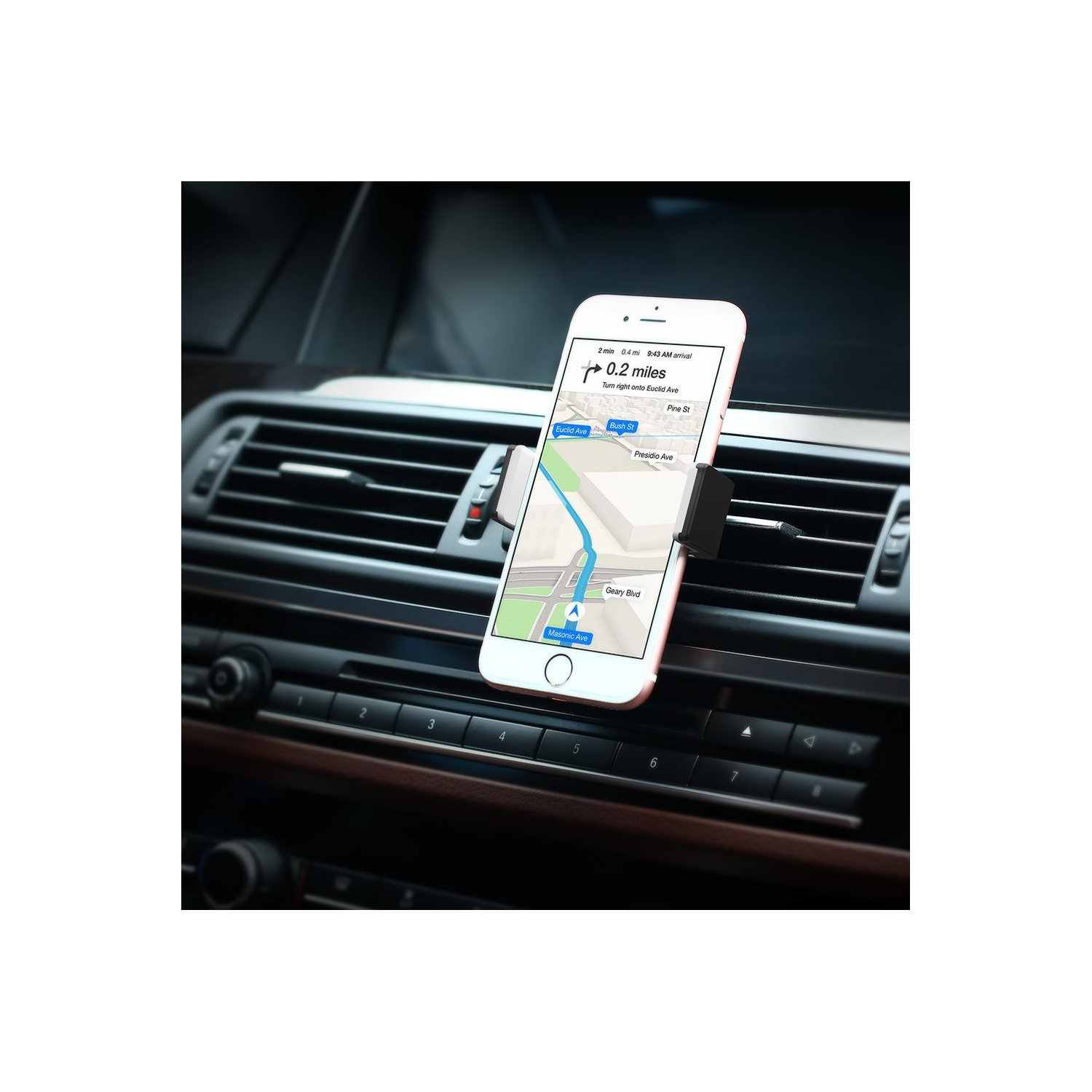 UGREEN Car Phone Mount Air Vent Cell Phone Stand Cradle 360 Degree Rotation Compatible for iPhone 11 Pro XS Max XR X 8 7 6S...