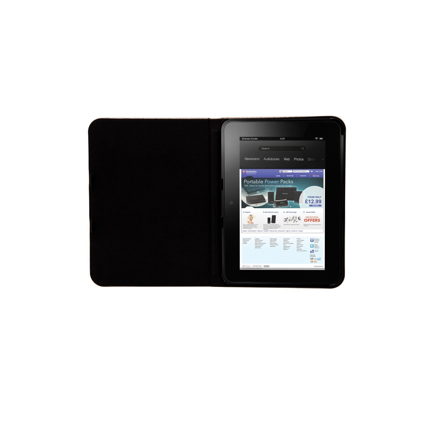 Verbatim Folio Case for Kindle Fire HD 7 - Bronze - 98077