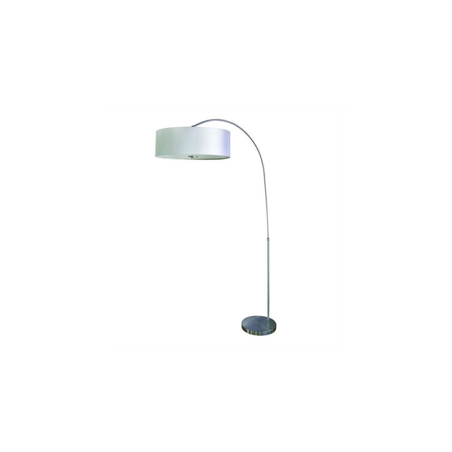 Yosemite Home Decor 1 Light Arc Floor Lamp in Satin Steel